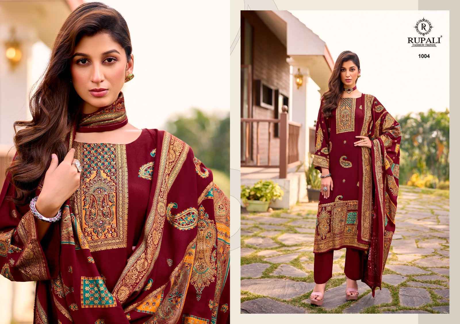 Rupali Adeena Vol 3 Viscouse Pashmina Dress Material 4 pcs Catalogue