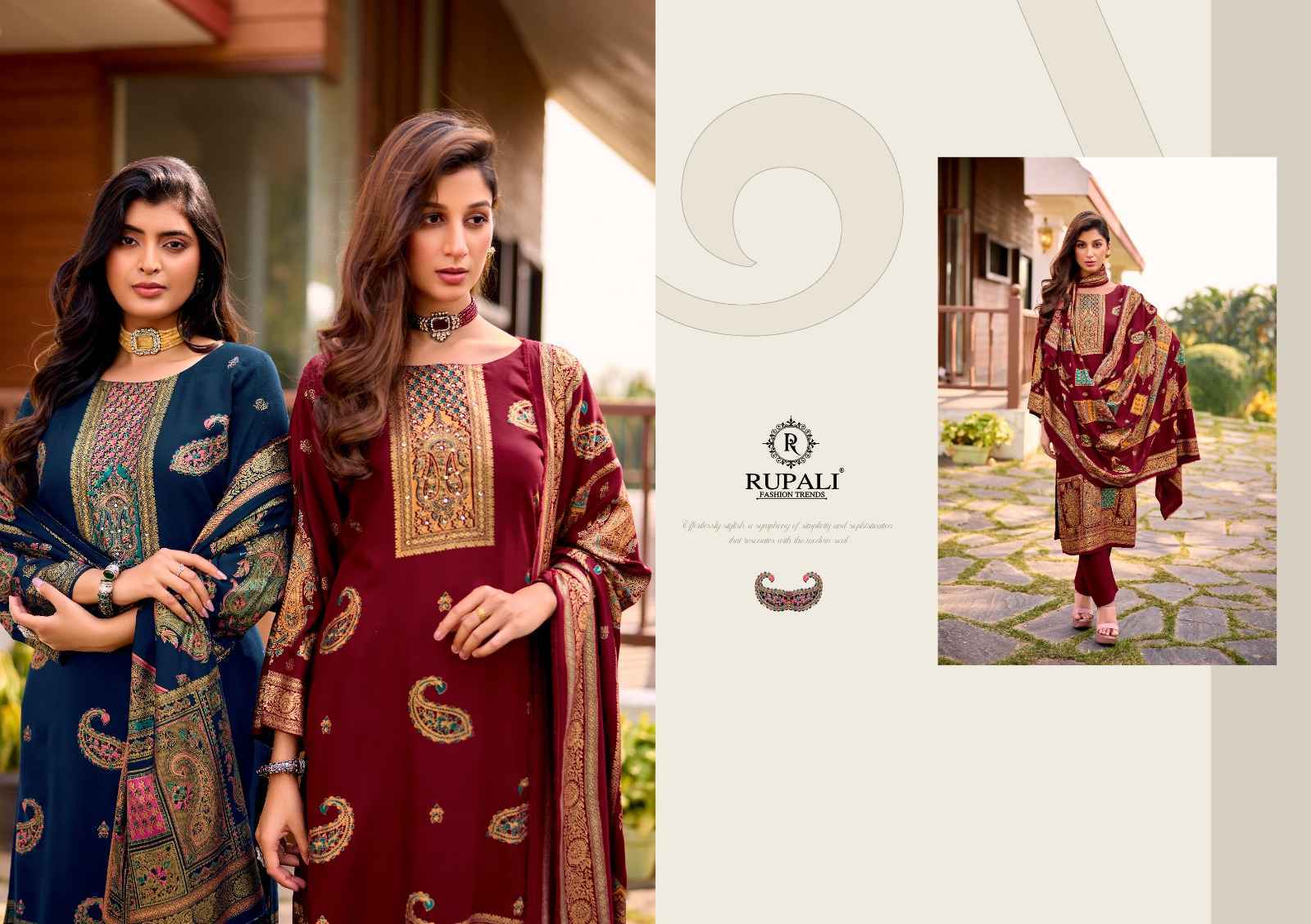 Rupali Adeena Vol 3 Viscouse Pashmina Dress Material 4 pcs Catalogue