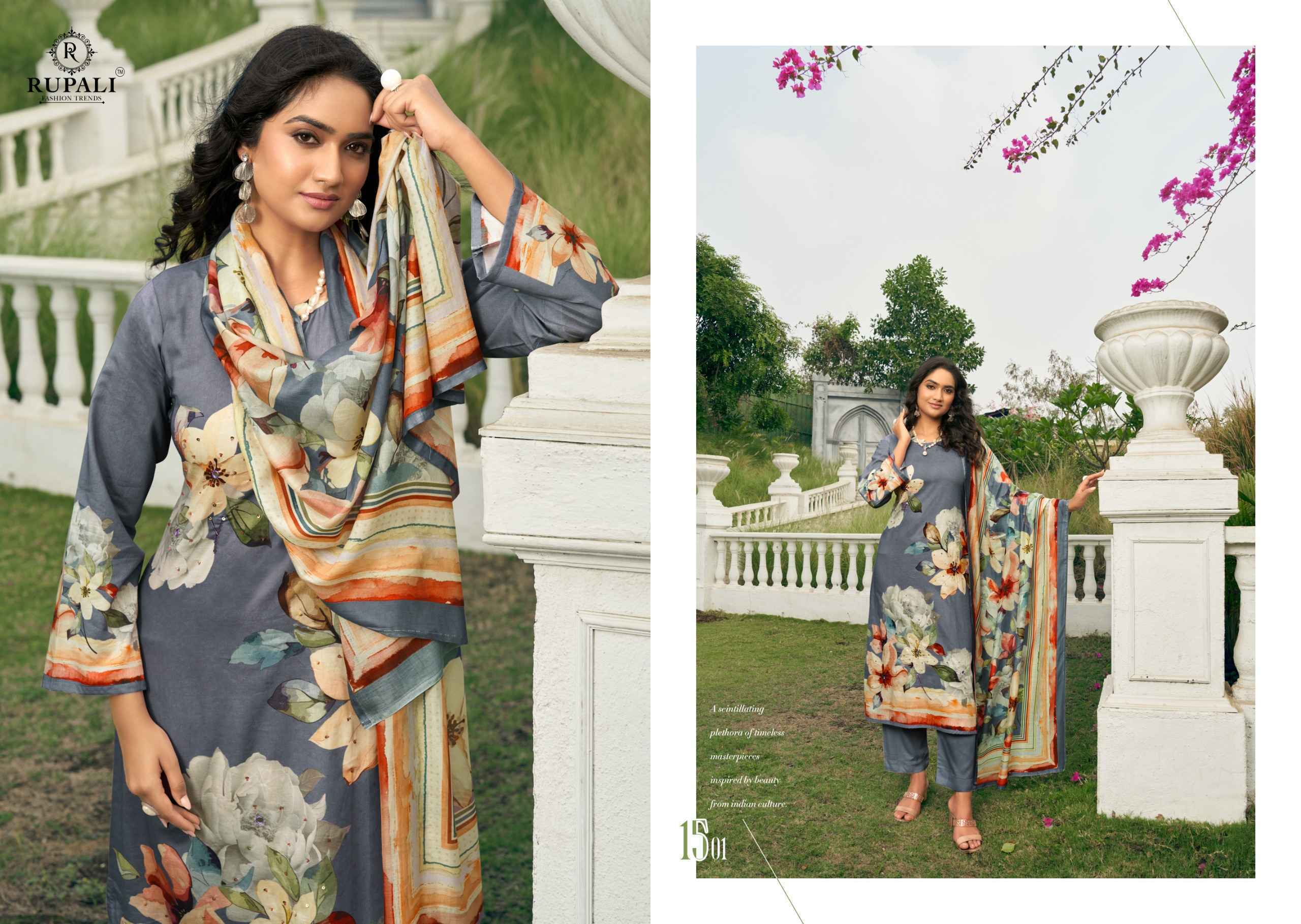 Rupali Divisa Viscouse Pashmina Dress Material 4 pcs Catalogue