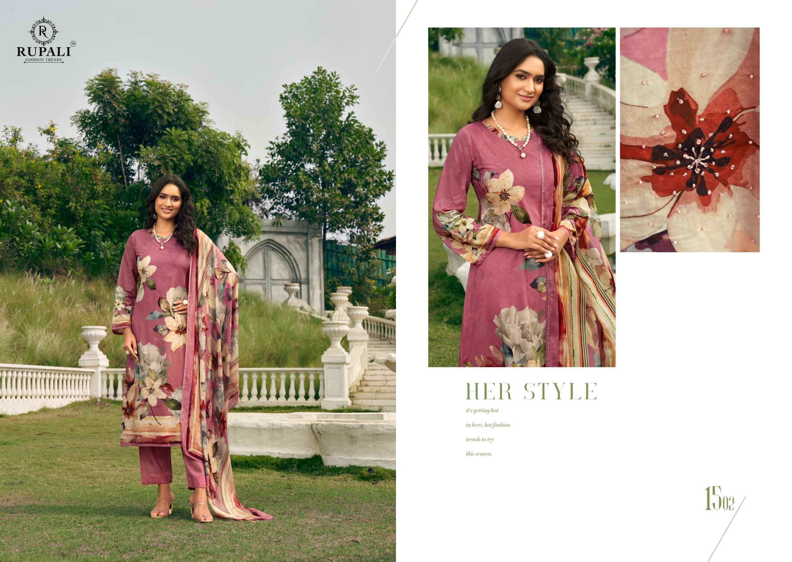 Rupali Divisa Viscouse Pashmina Dress Material 4 pcs Catalogue