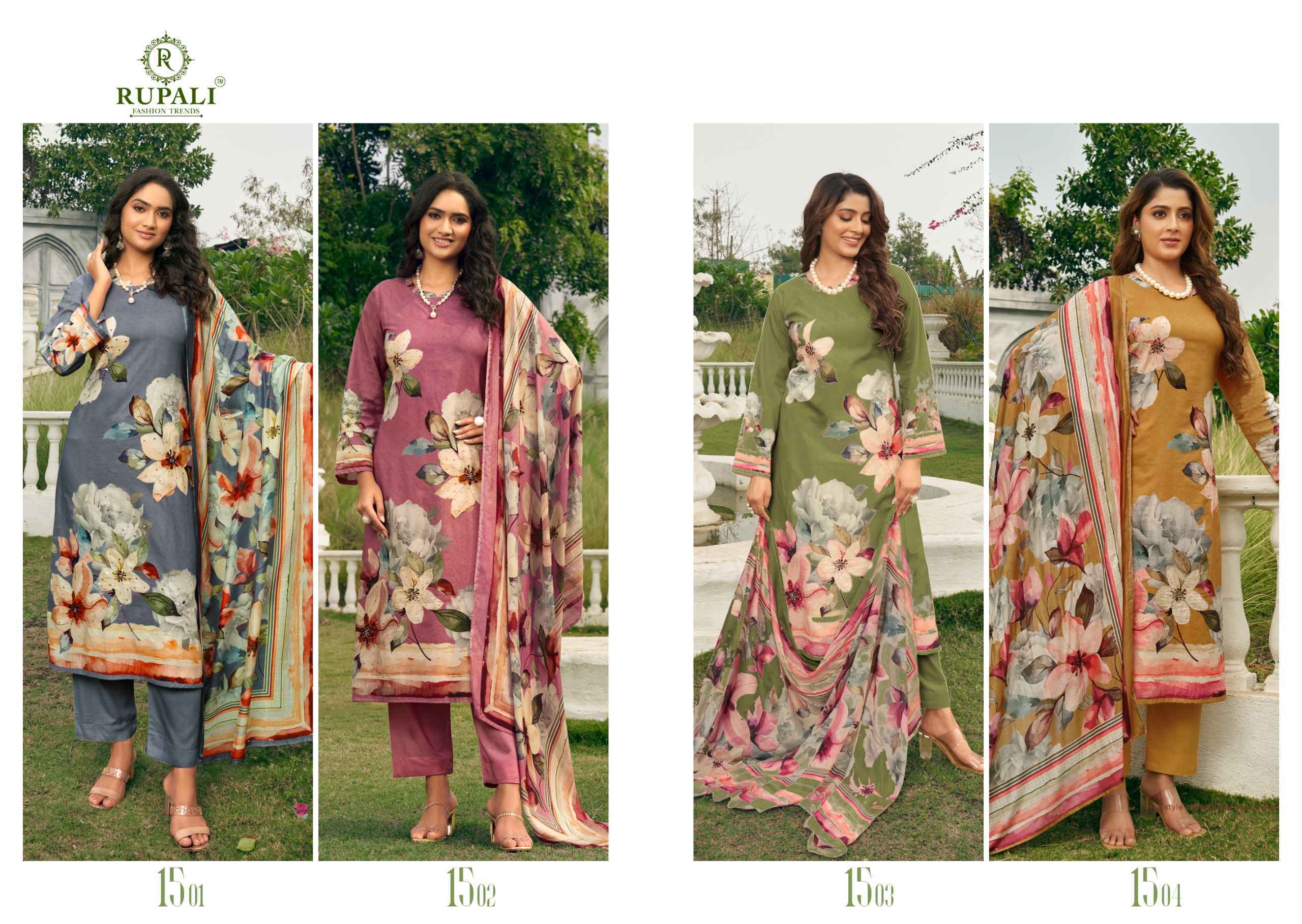 Rupali Divisa Viscouse Pashmina Dress Material 4 pcs Catalogue