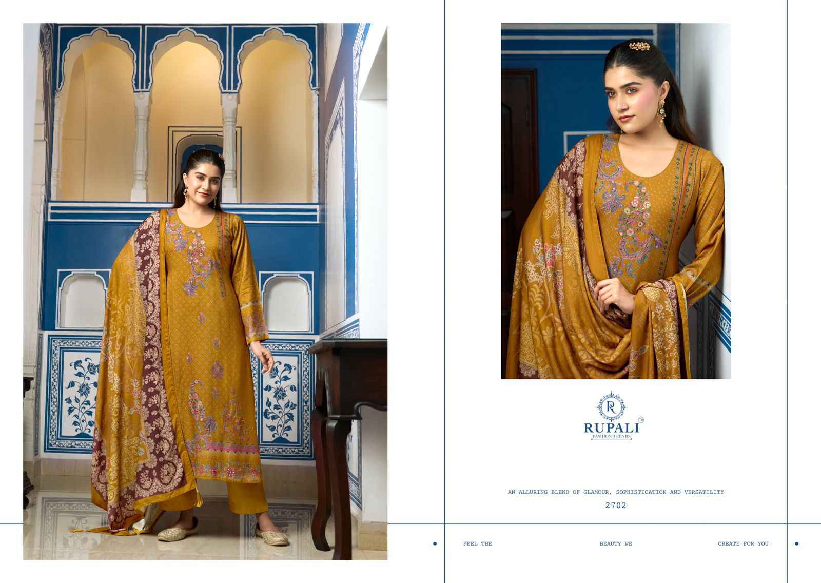 Rupali Suhani Viscouse Pashmina Dress Material 4 pcs Catalogue