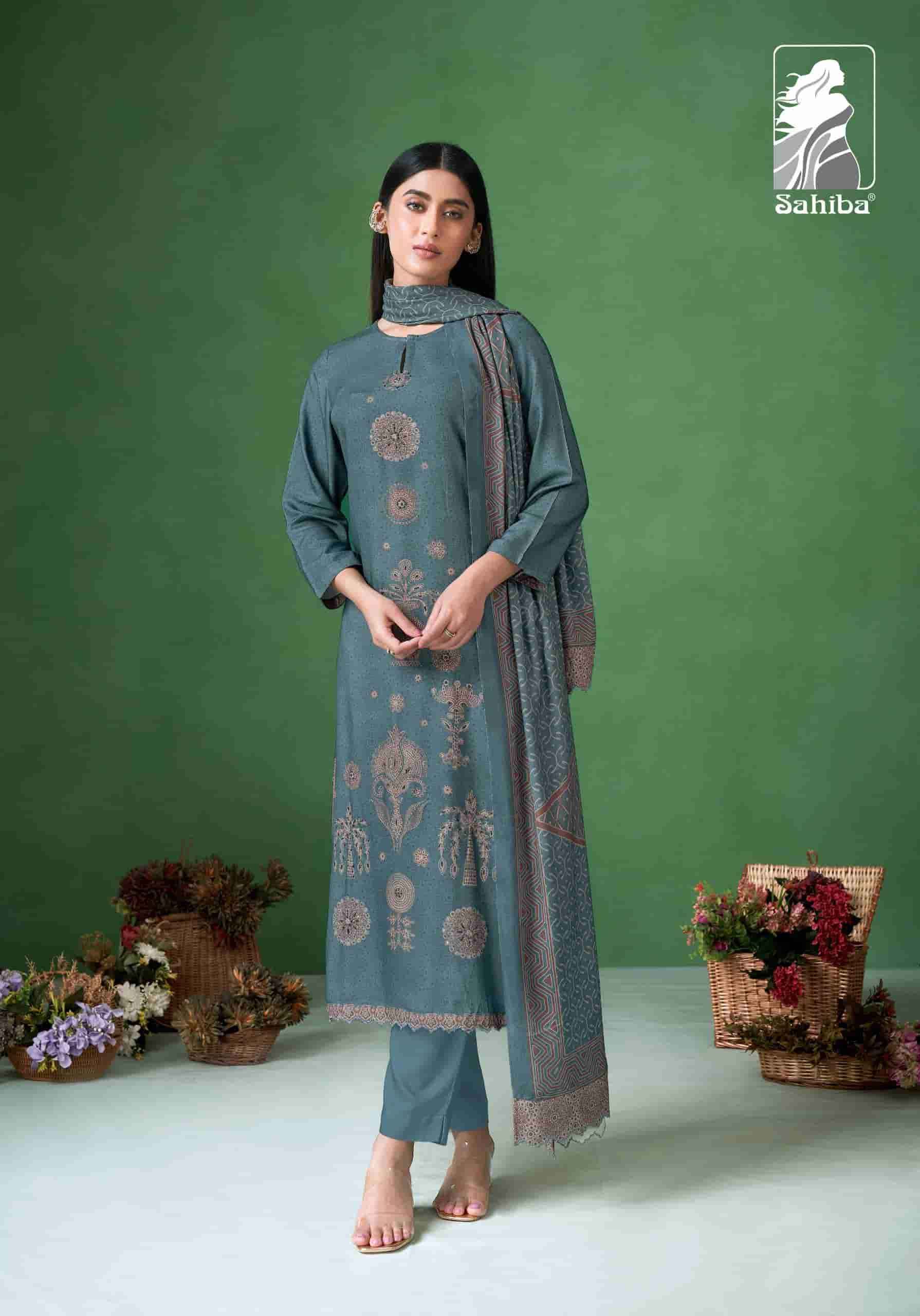 Sahiba Jugnuma Pashmina Dress Material 6 pcs Catalogue