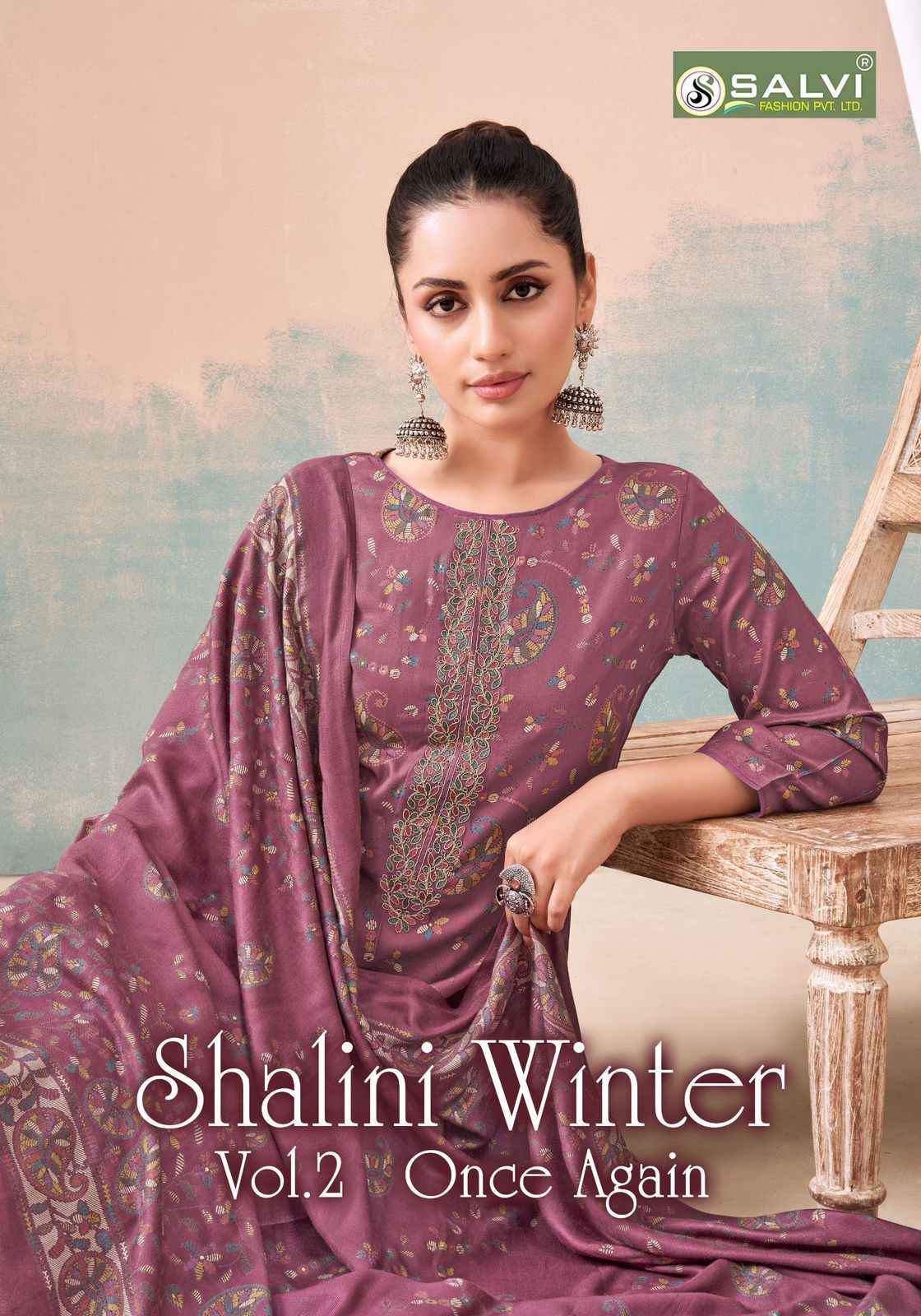 Salvi Shalini Winter Vol 2 Once Again Viscose Pashmina Dress Material 8 pcs Catalogue