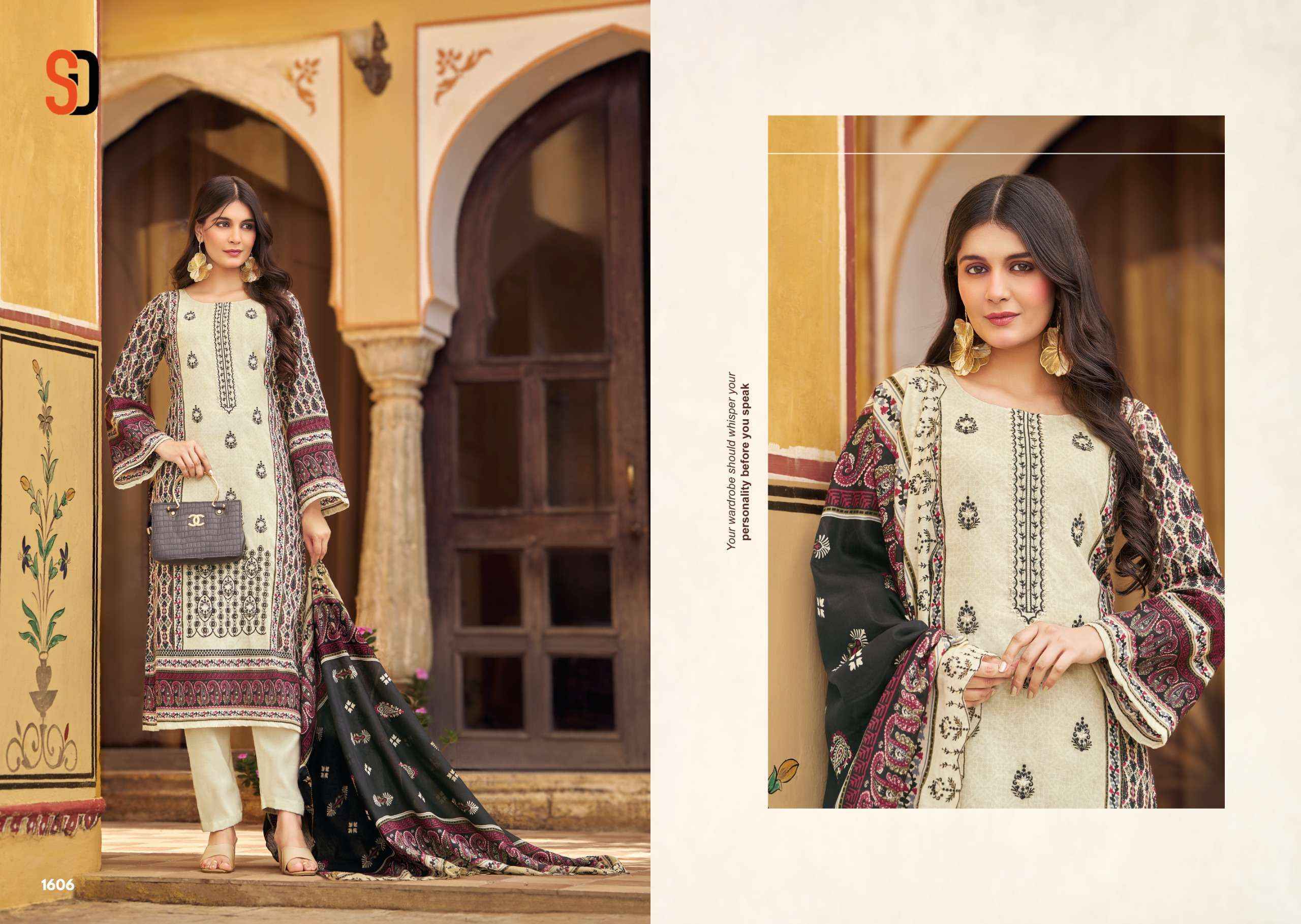 Shraddha Designer Bin Saeed Vol 16 Cotton Dress Material 8 pcs Cataloge