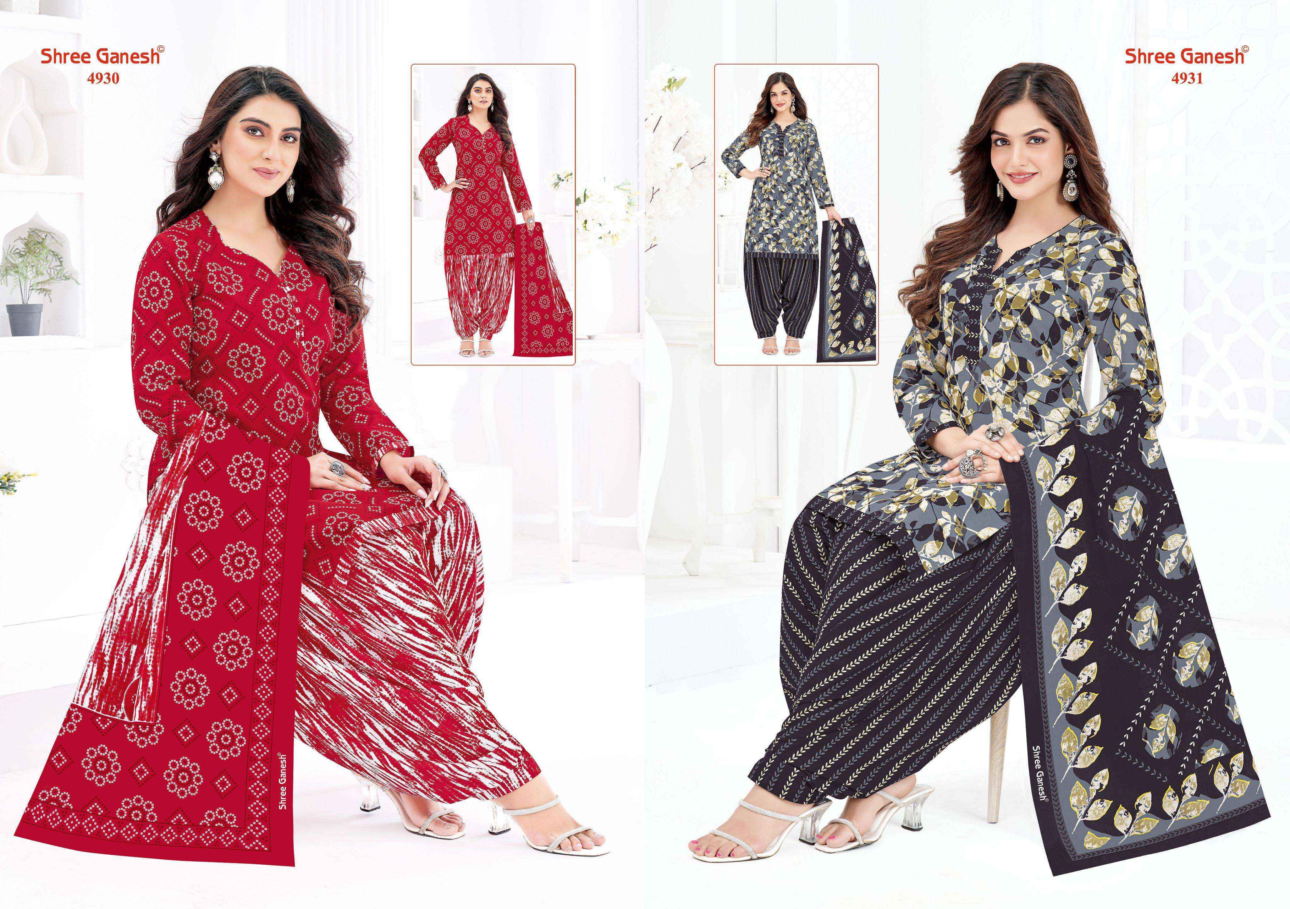 Shree Ganesh Hansika Vol 29 Patiyala Special Readymade Cotton Dress 36 pcs Catalogue