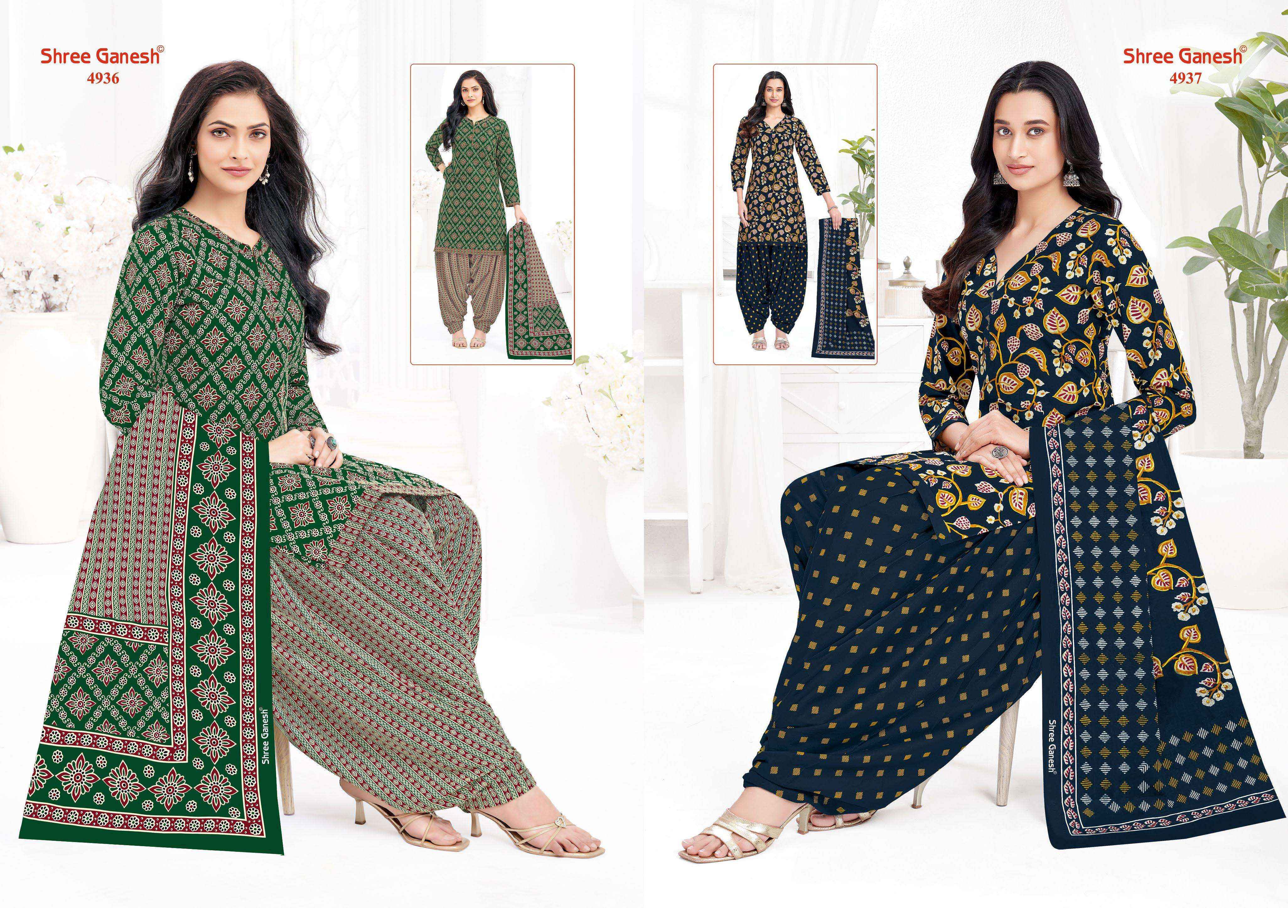 Shree Ganesh Hansika Vol 29 Patiyala Special Readymade Cotton Dress 36 pcs Catalogue