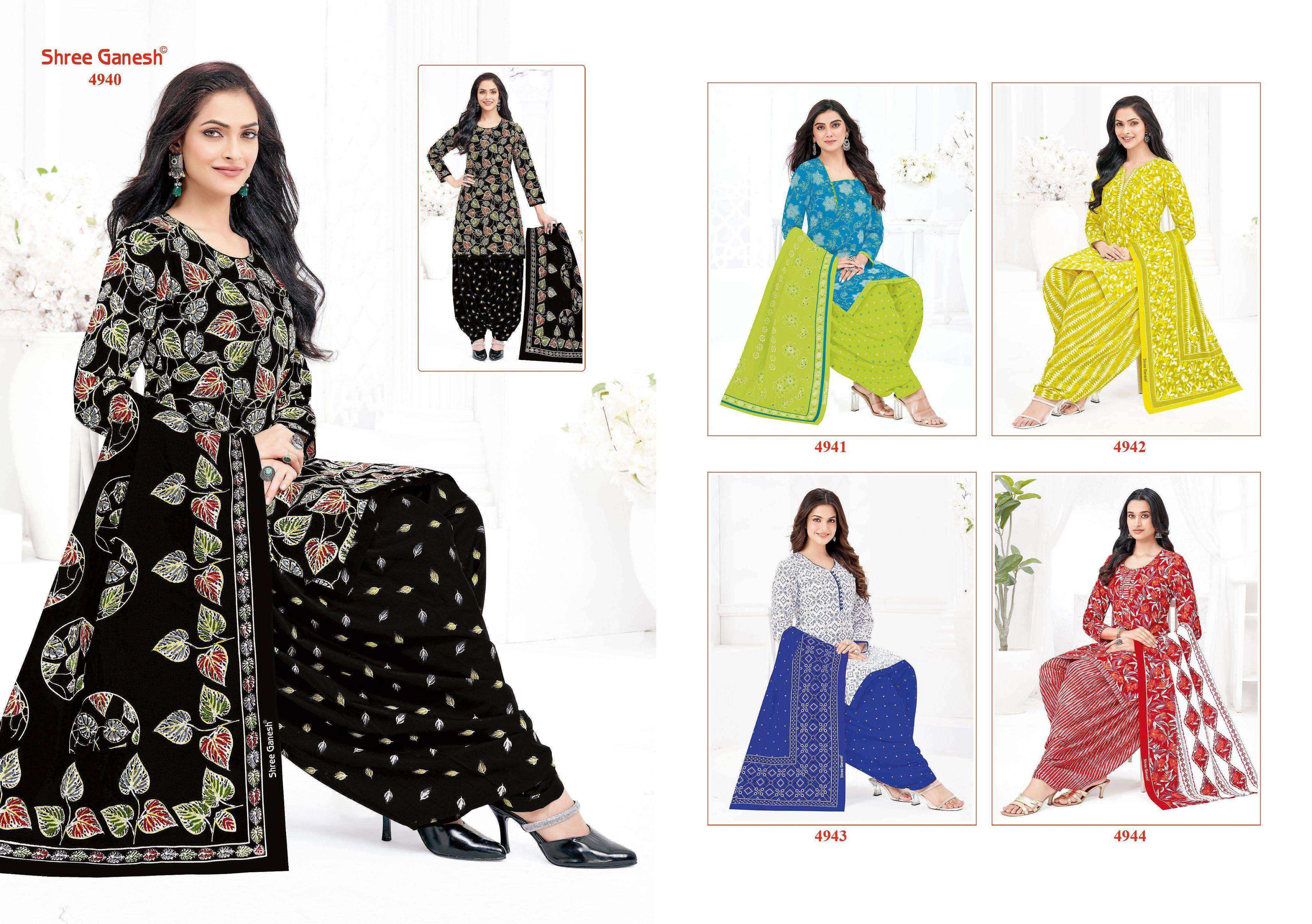 Shree Ganesh Hansika Vol 29 Patiyala Special Readymade Cotton Dress 36 pcs Catalogue