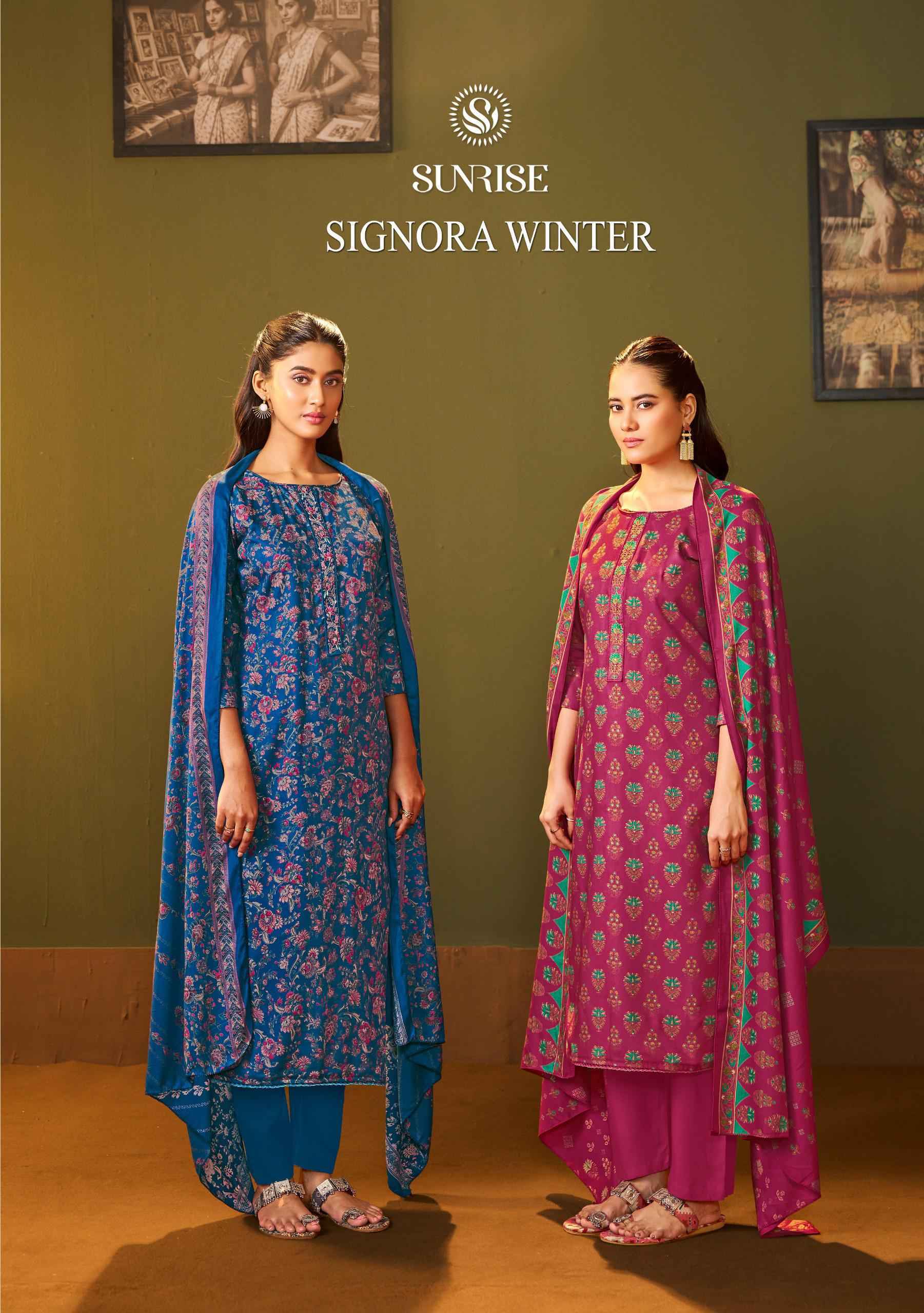 Sunrise Signora Winter Viscose Pashmina Dress Material 8 pcs Catalogue