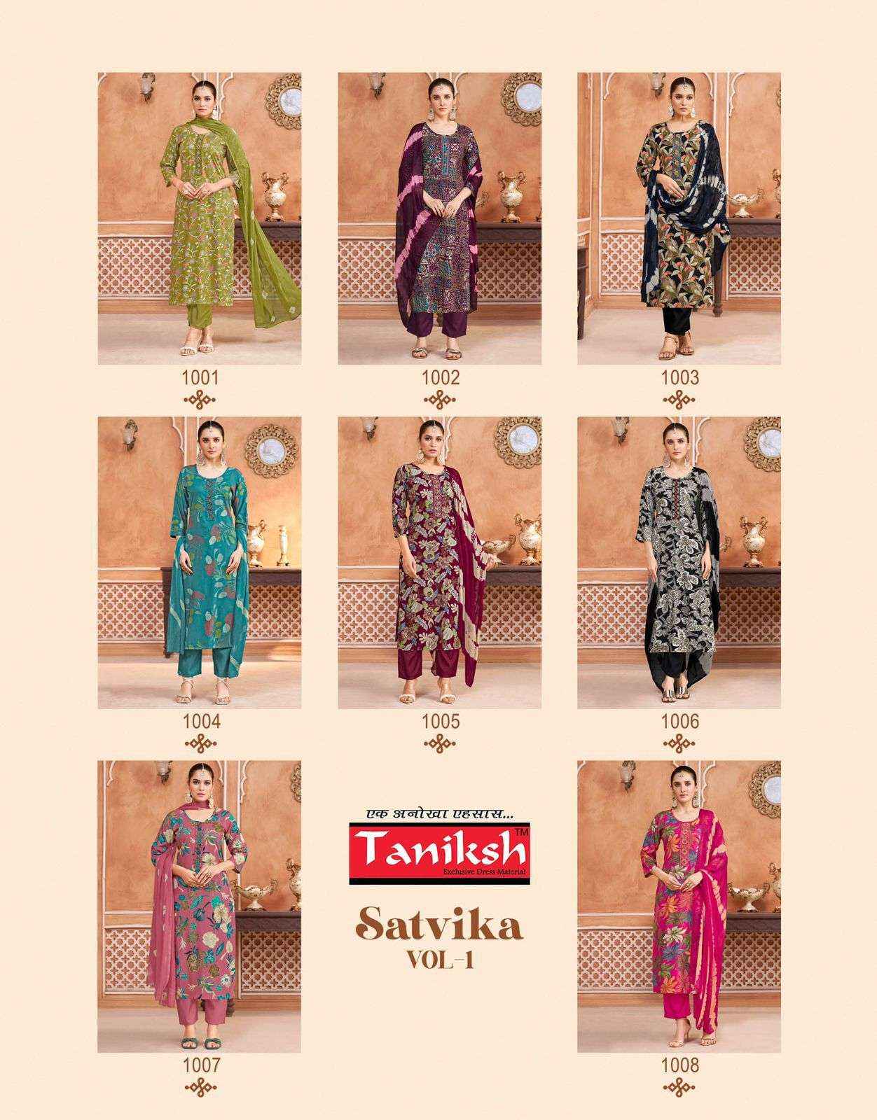 Taniksh Satvika Vol 1 Rayon Kurti Combo 8 pcs Catalogue