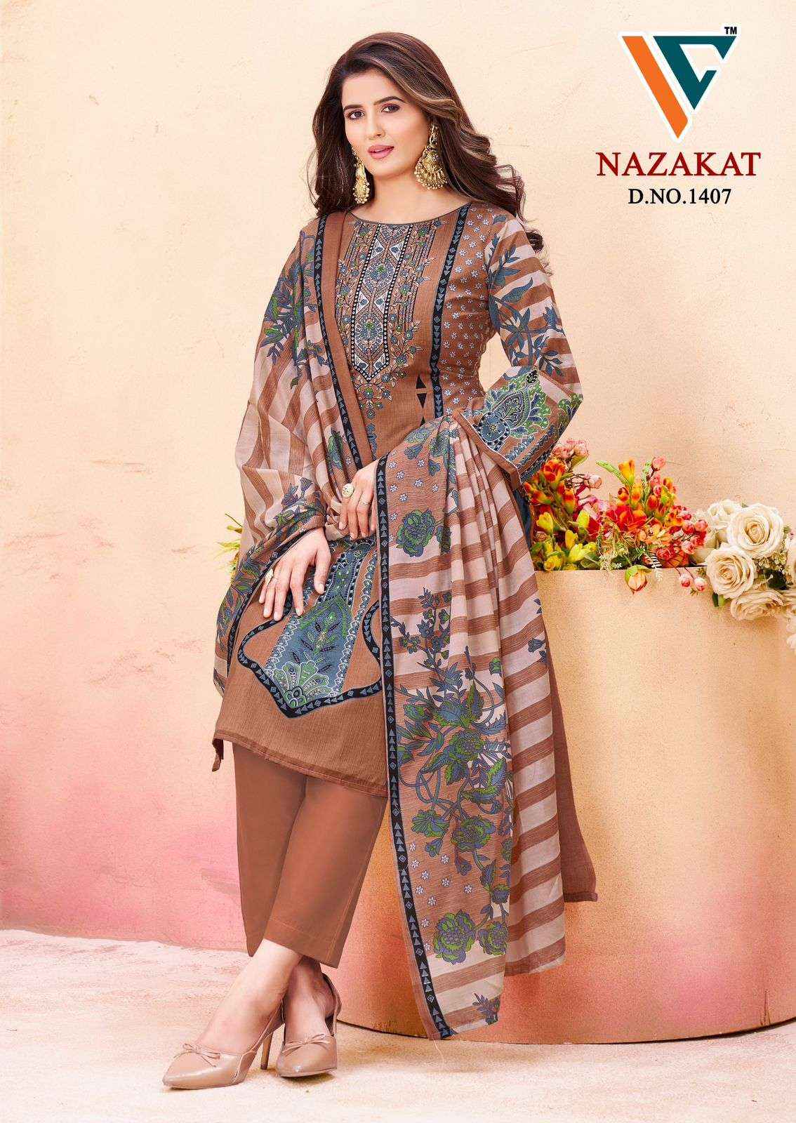 Vandana Creation Nazakat Vol 14 Cotton Dress Material 8 pcs Catalogue