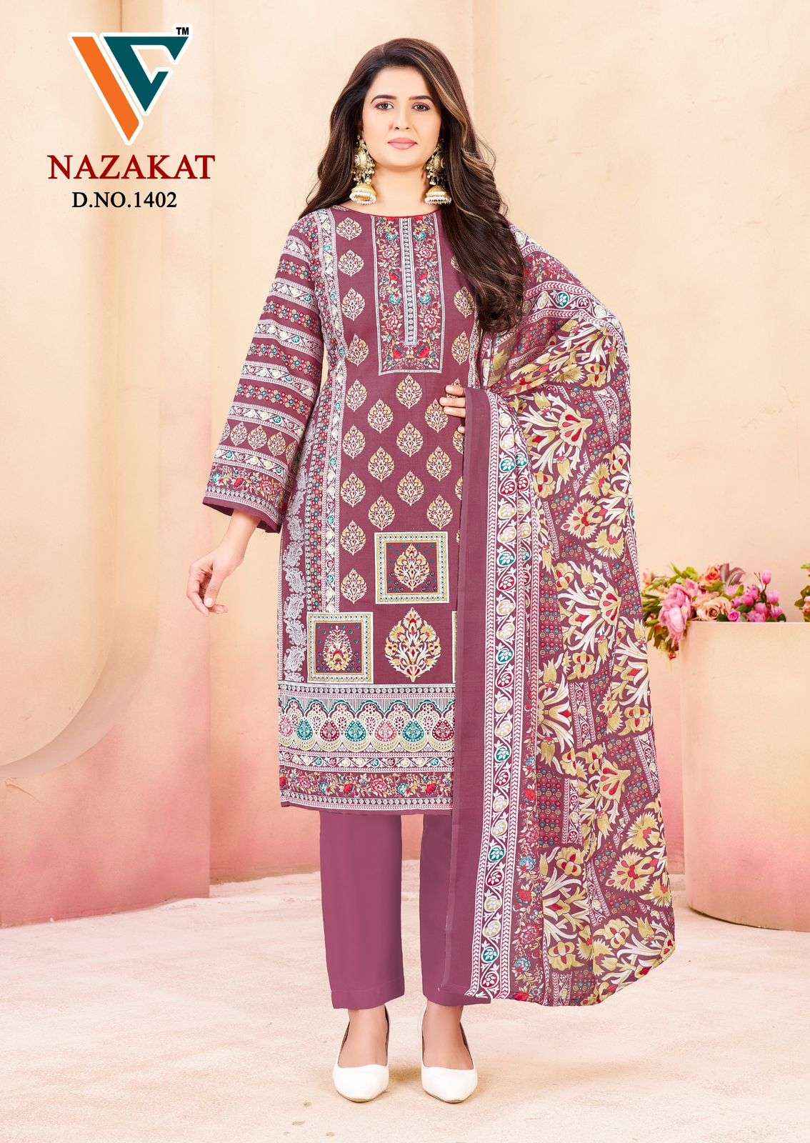 Vandana Creation Nazakat Vol 14 Cotton Dress Material 8 pcs Catalogue