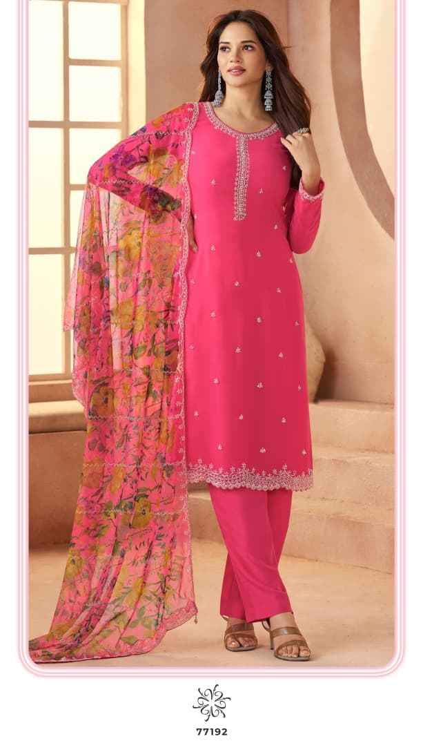 Vinay Fashion Kuleesh Anmol Organza Dress Material 4 pcs Catalogue