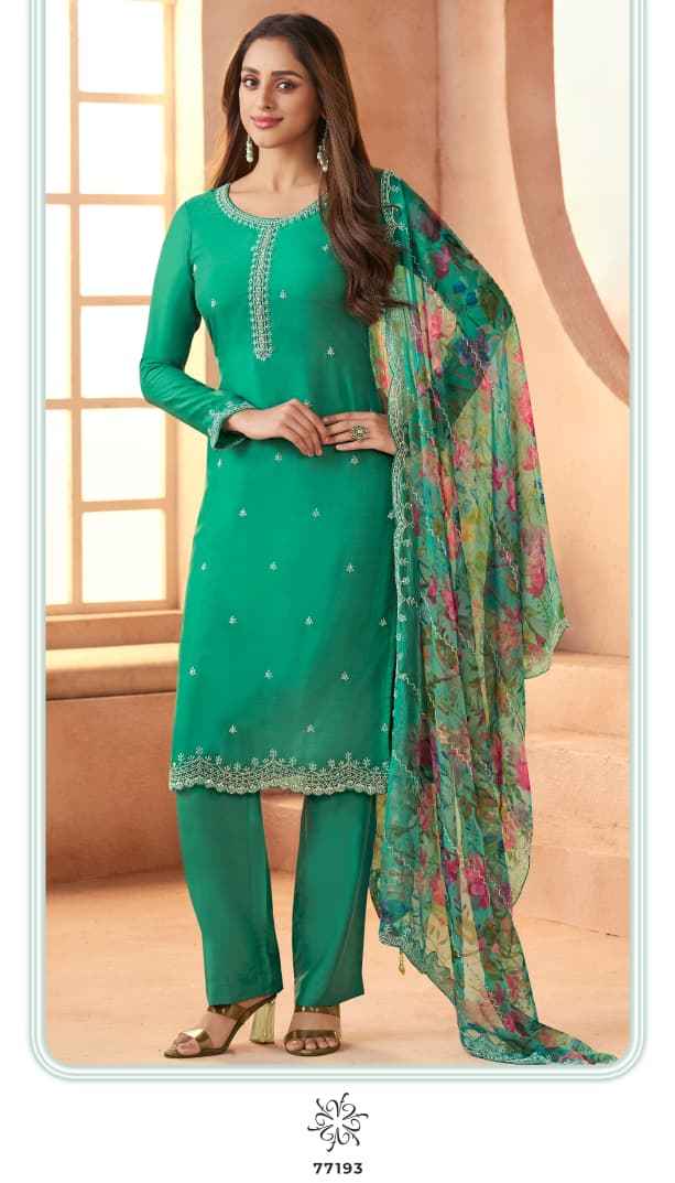 Vinay Fashion Kuleesh Anmol Organza Dress Material 4 pcs Catalogue