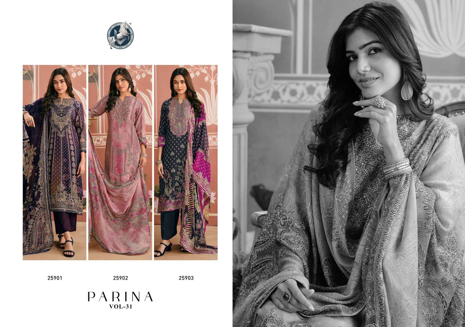 Vivek Parina Vol 31 Modal Silk Dress Material 3 Pcs Catalouge
