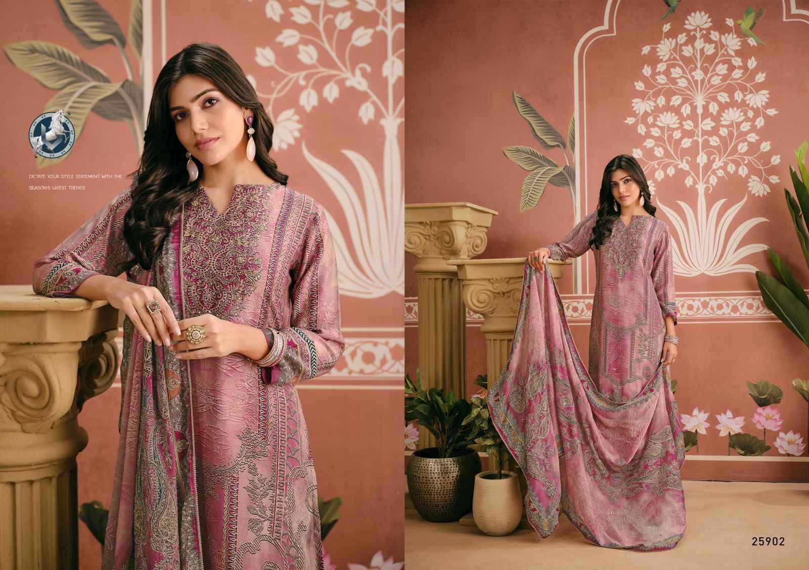 Vivek Parina Vol 31 Modal Silk Dress Material 3 Pcs Catalouge