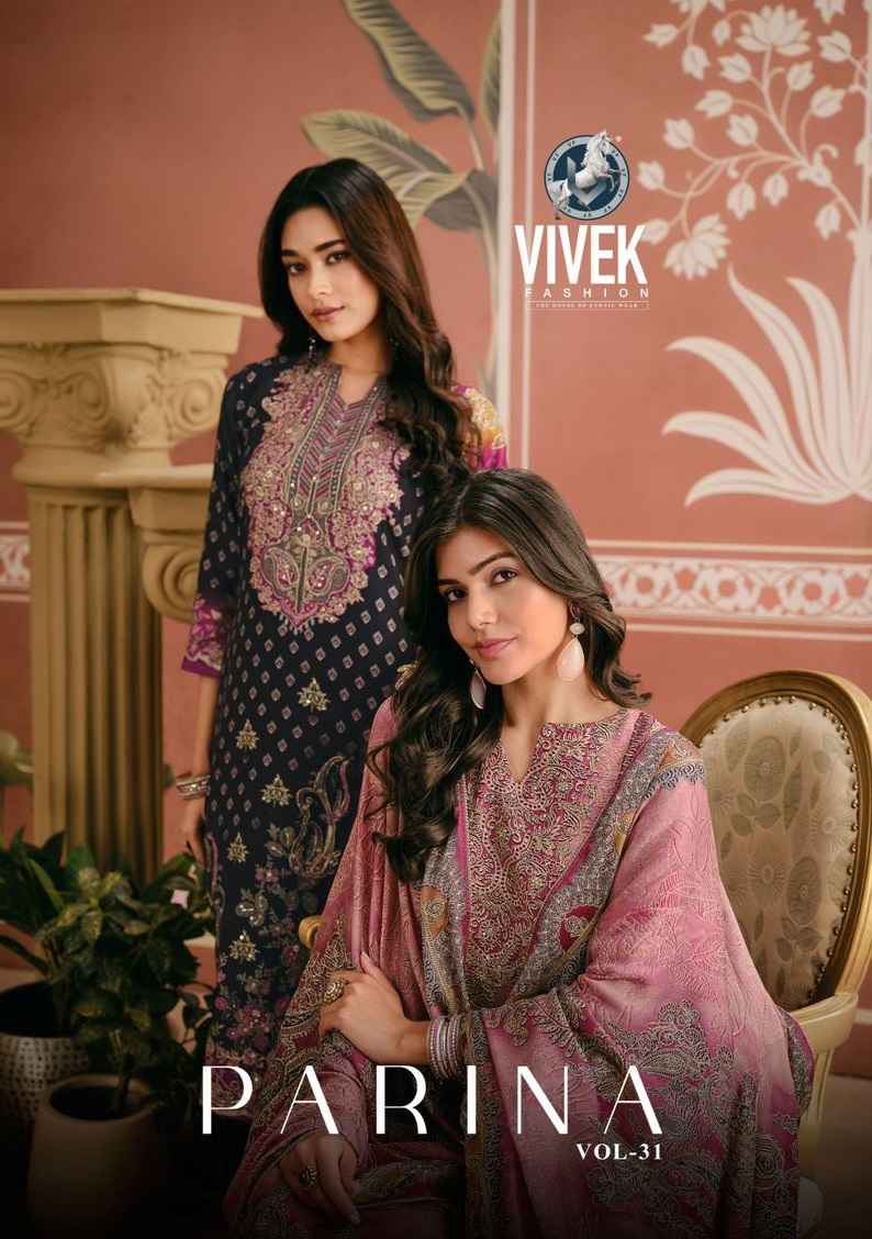 Vivek Parina Vol 31 Modal Silk Dress Material 3 Pcs Catalouge