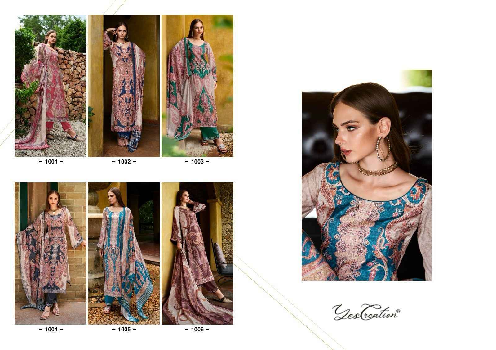 Yes Creation Resham Korean Wool Dress Material 6 pcs Catalogue
