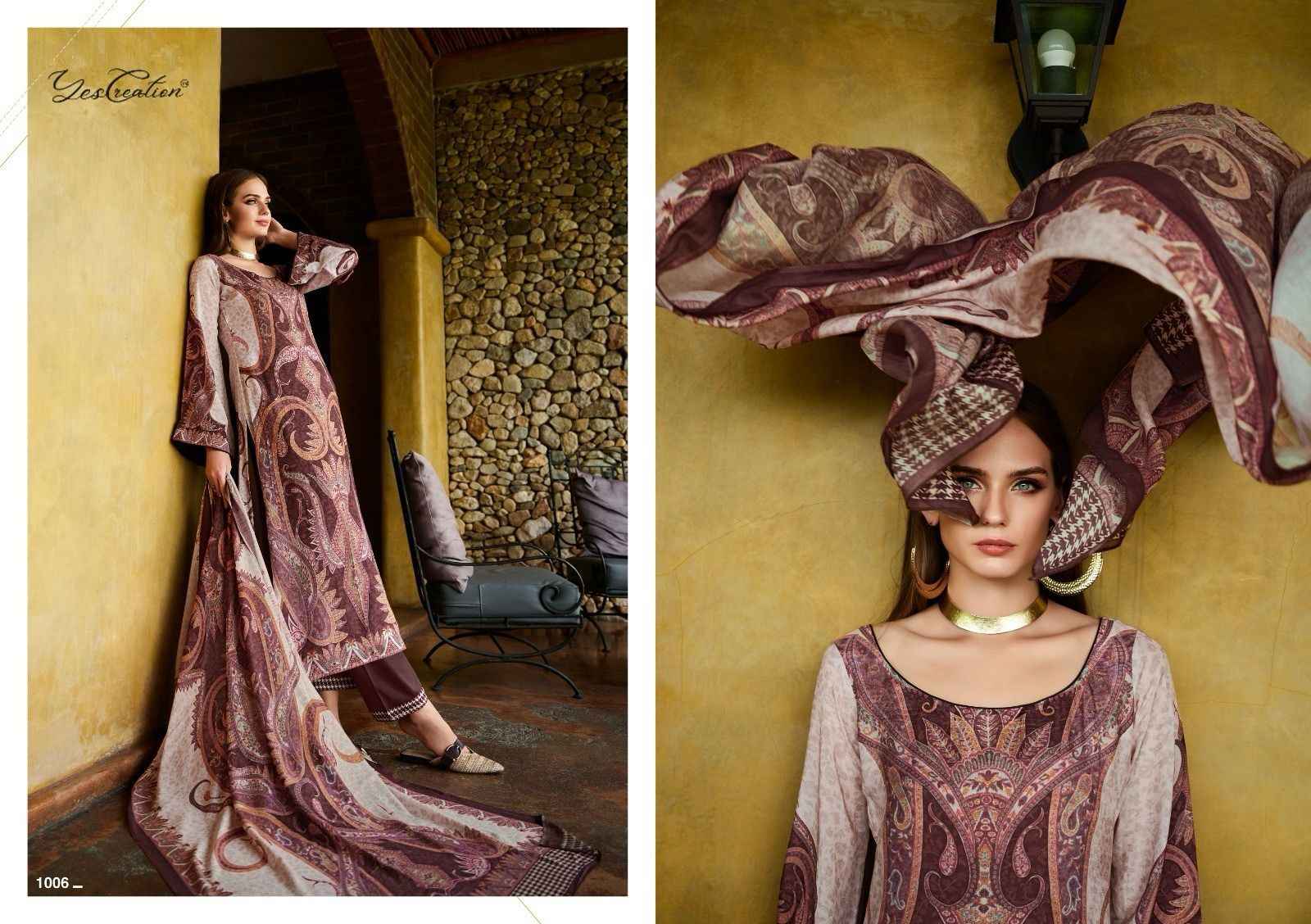 Yes Creation Resham Korean Wool Dress Material 6 pcs Catalogue