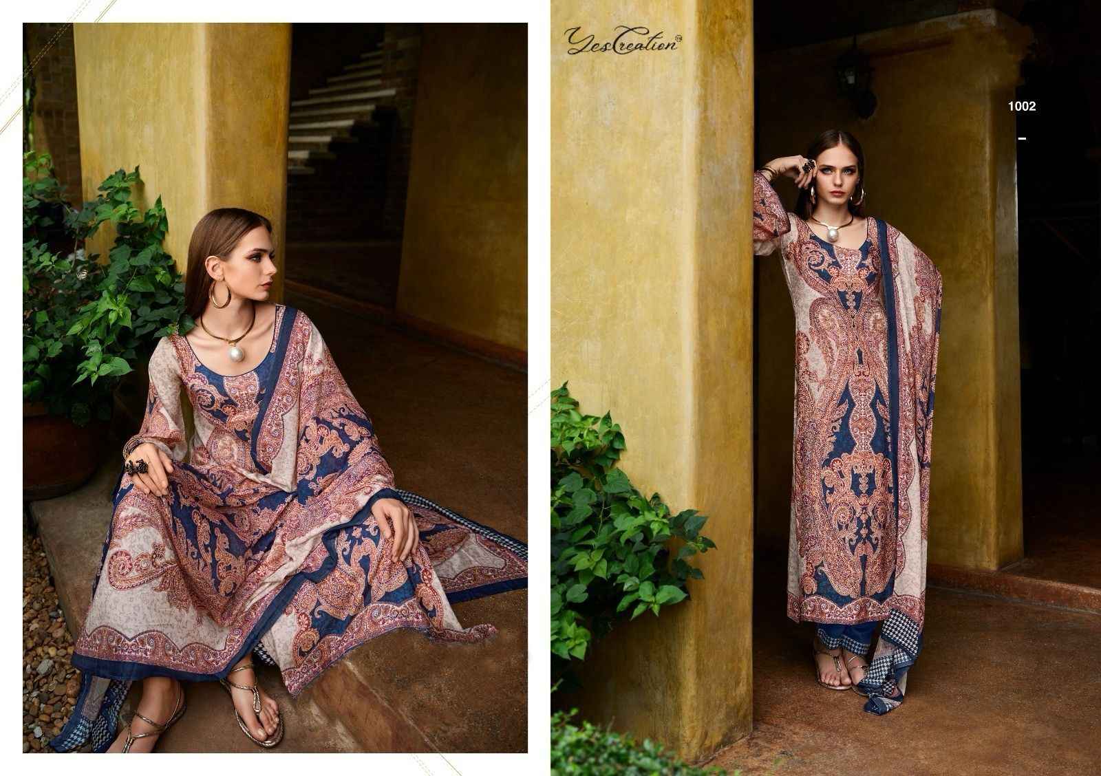 Yes Creation Resham Korean Wool Dress Material 6 pcs Catalogue