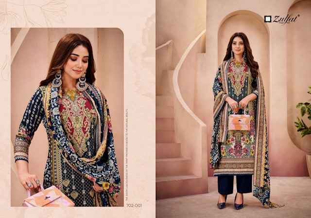 Zulfat Afsana Pashmina Dress Material 4 pcs Catalogue