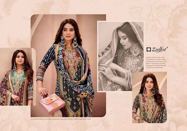Zulfat Afsana Pashmina Dress Material 4 pcs Catalogue