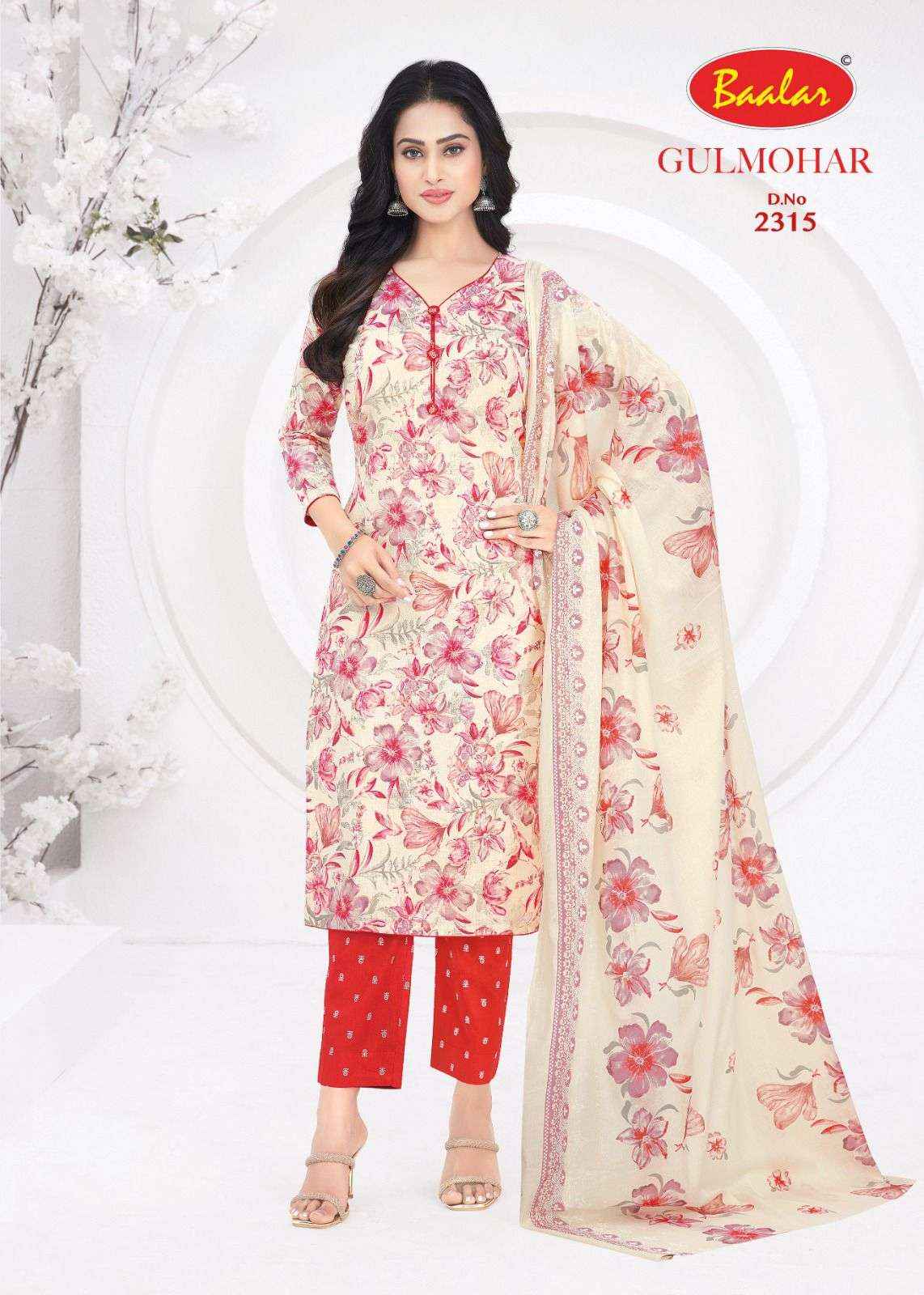 Baalar Gulmohar Vol 3 Cotton Dress Material 12 pcs Catalogue