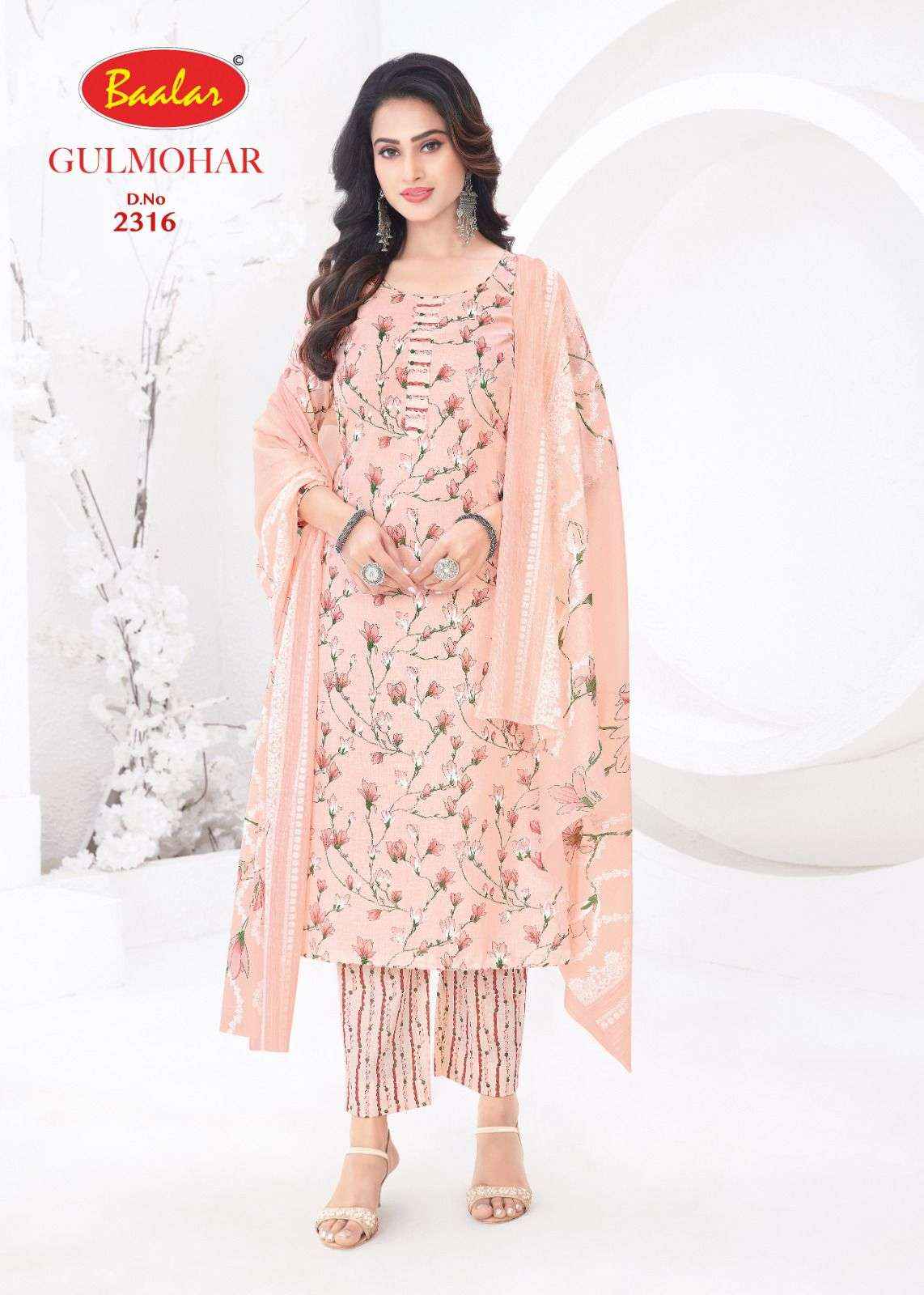 Baalar Gulmohar Vol 3 Cotton Dress Material 12 pcs Catalogue