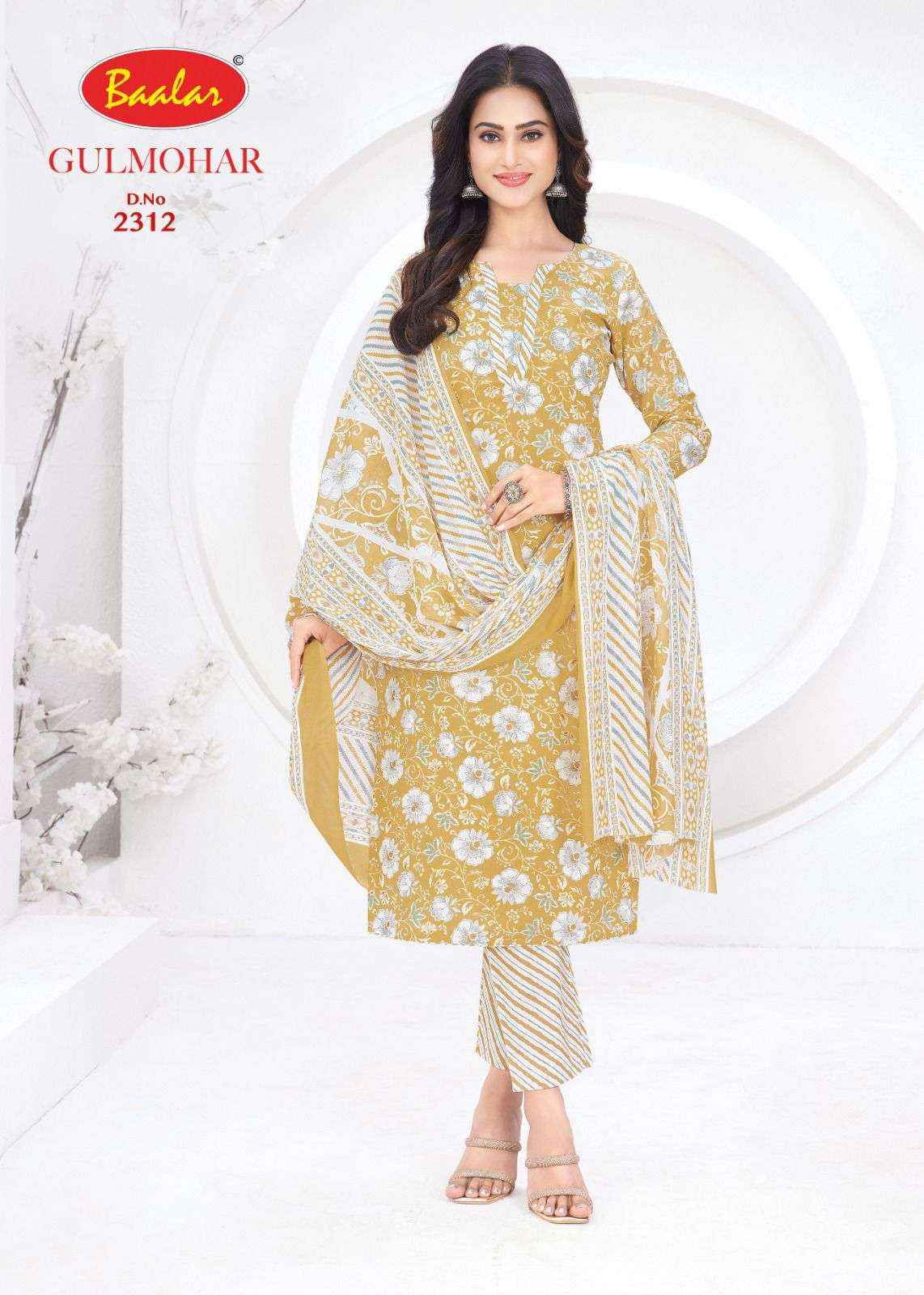 Baalar Gulmohar Vol 3 Cotton Dress Material 12 pcs Catalogue