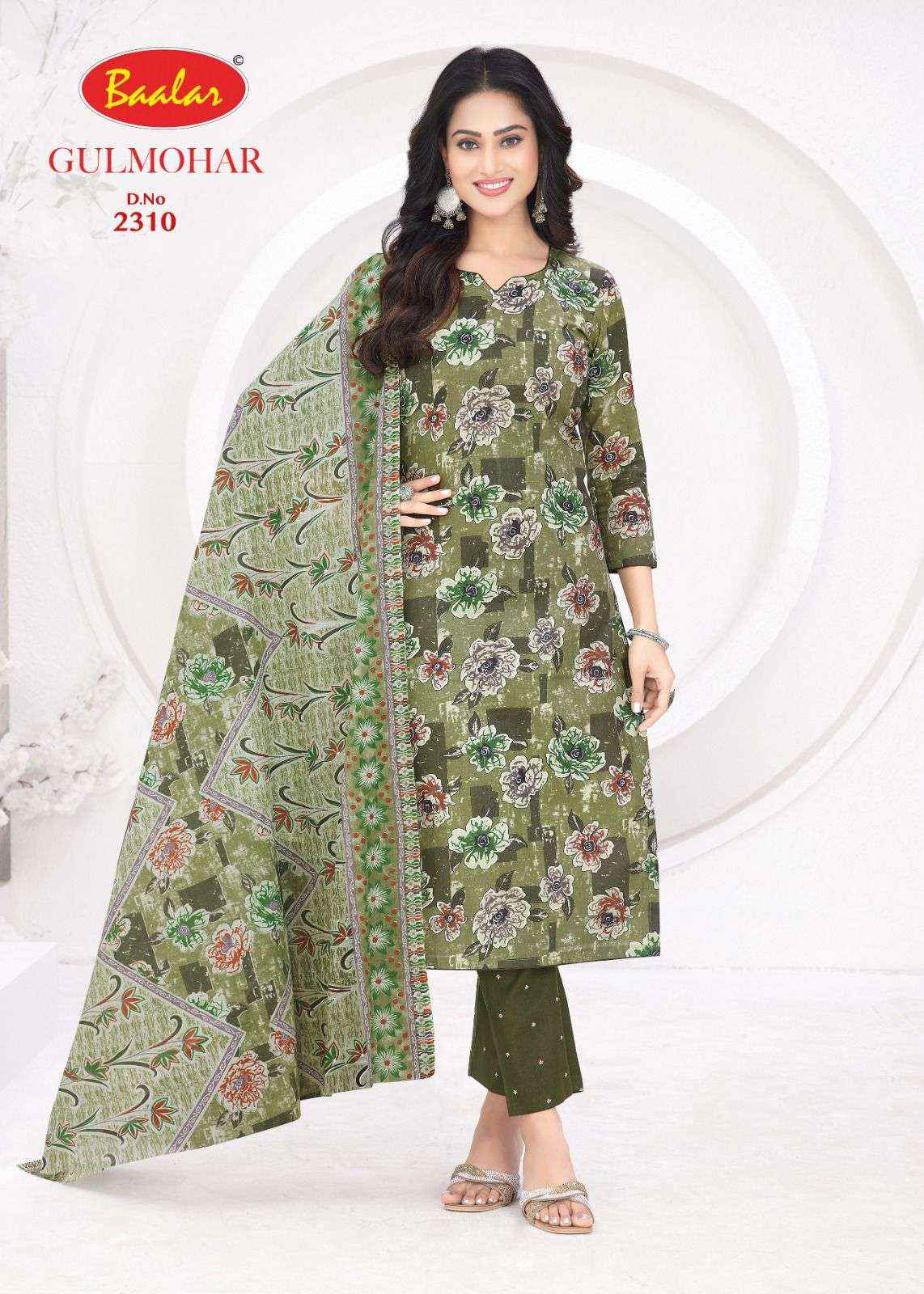 Baalar Gulmohar Vol 3 Cotton Dress Material 12 pcs Catalogue