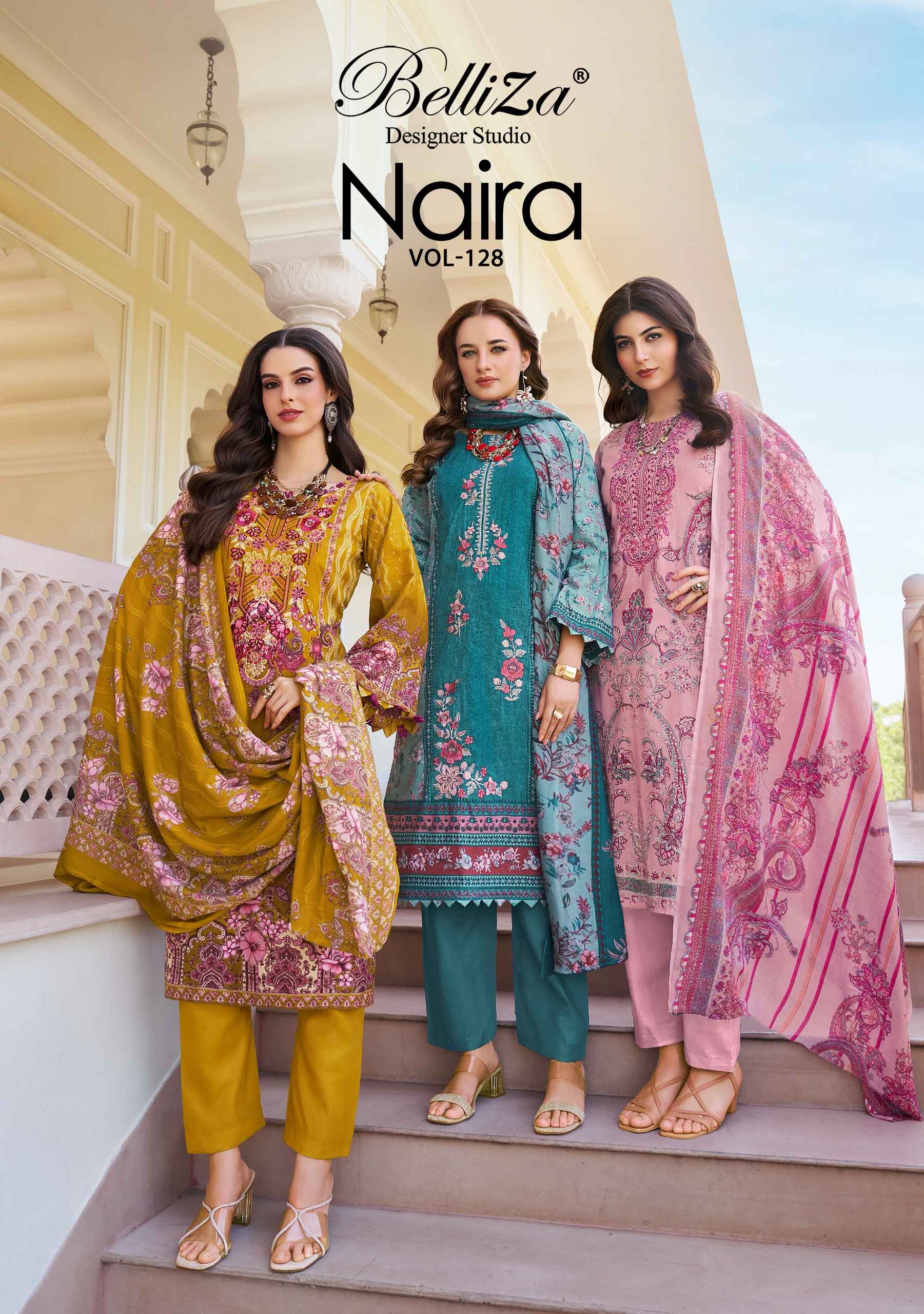 Belliza Naira Vol 128 Cotton Dress Material 8 pcs Cataloge