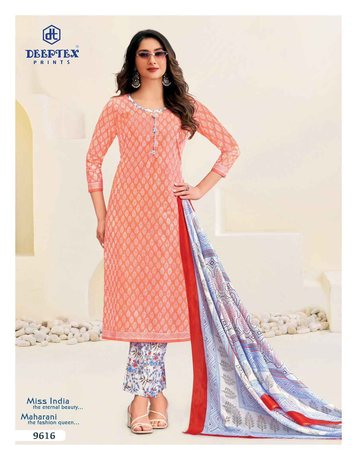 Deeptex Miss India Vol 96 Cotton Dress Material 16 pcs Catalogue