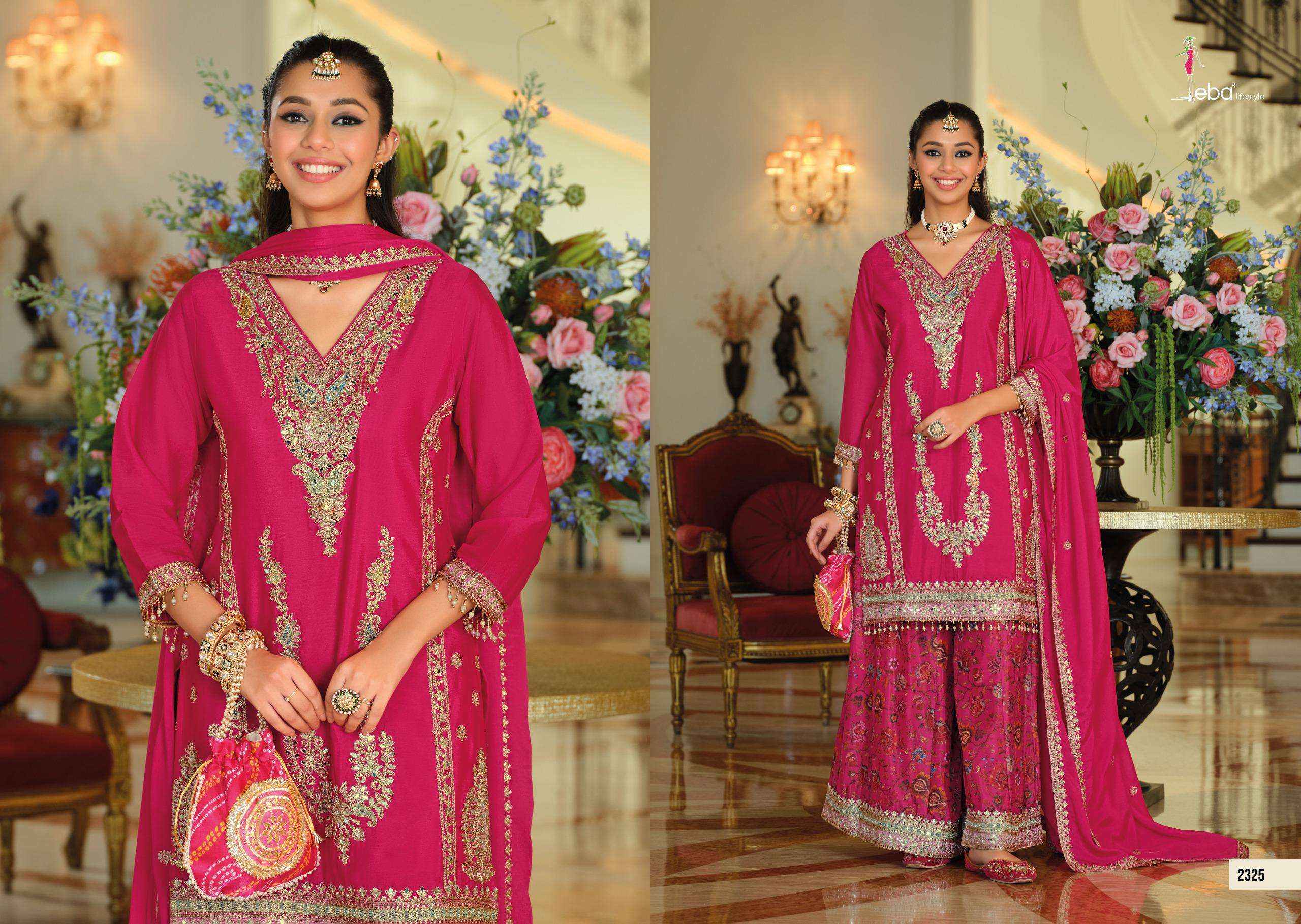 Eba Lifestyle Rang Vol 3 Readymade Chinon Dress 3 pcs Catalogue