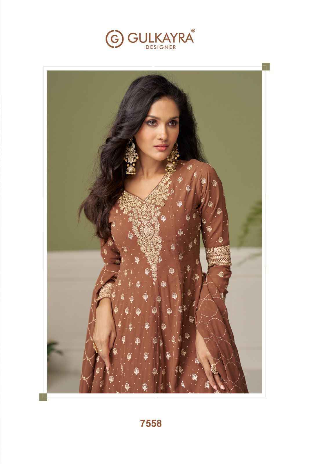 Gulkayra Designer Glamour Readymade Georgette Dress 3 Pc Catalouge