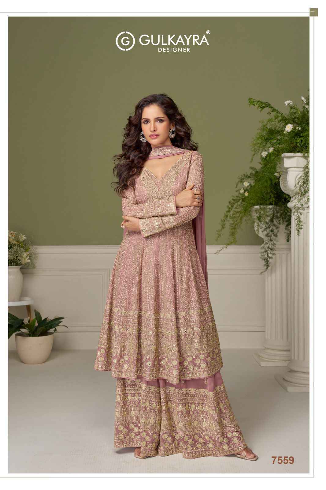 Gulkayra Designer Glamour Readymade Georgette Dress 3 Pc Catalouge