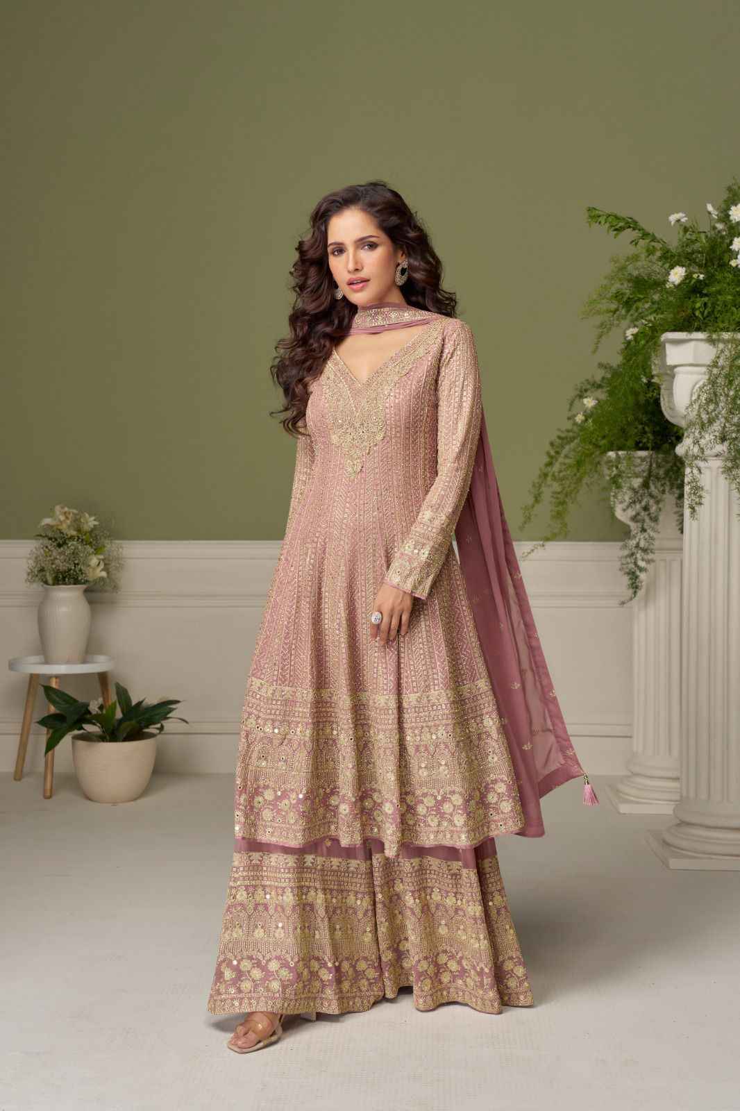 Gulkayra Designer Glamour Readymade Georgette Dress 3 Pc Catalouge