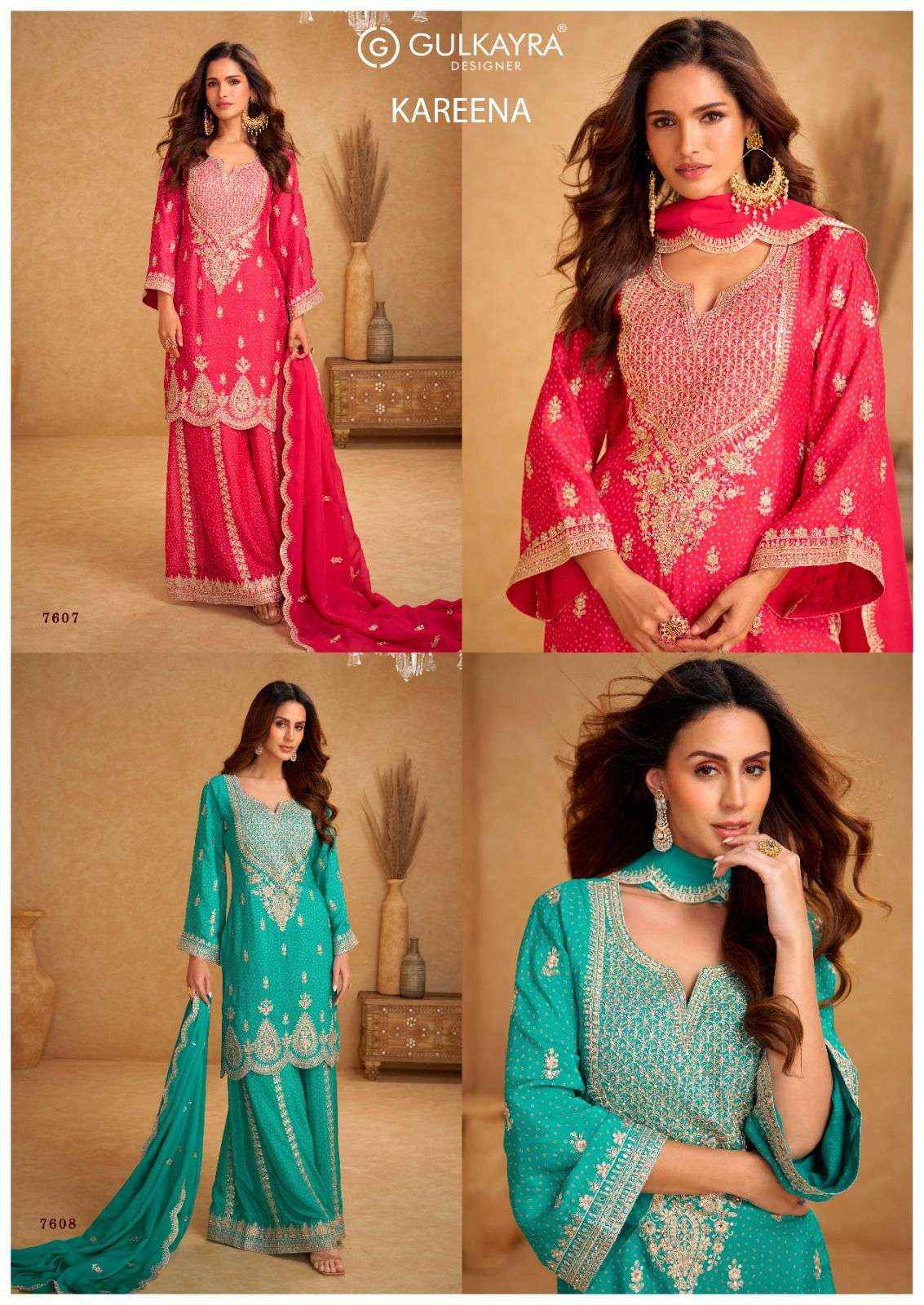 Gulkayra Designer Kareena Readymade Chinon Dress 2 Pc Catalouge