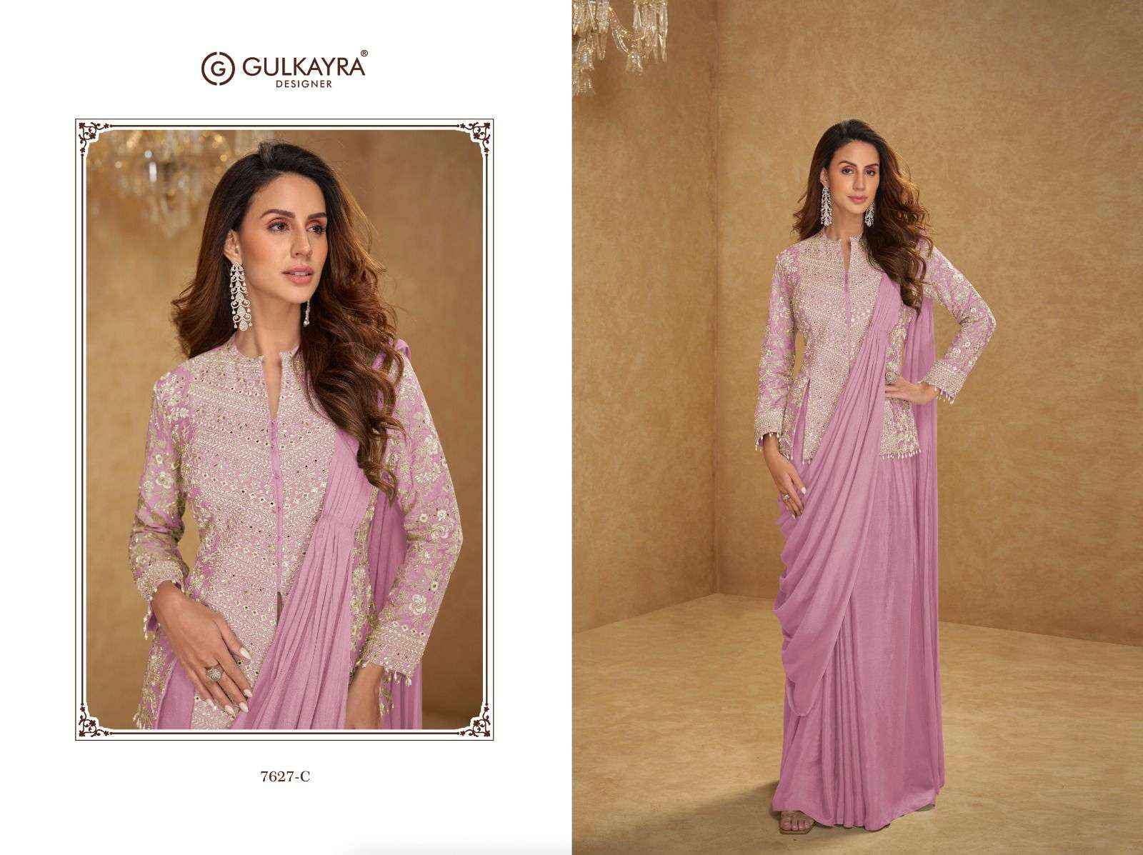 Gulkayra Designer Mirza Readymade Chinon Dress 3 Pc Catalouge