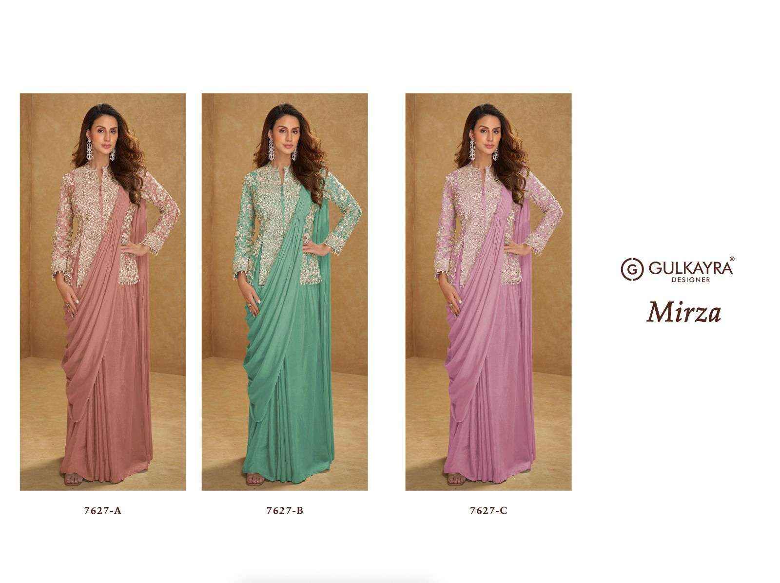 Gulkayra Designer Mirza Readymade Chinon Dress 3 Pc Catalouge