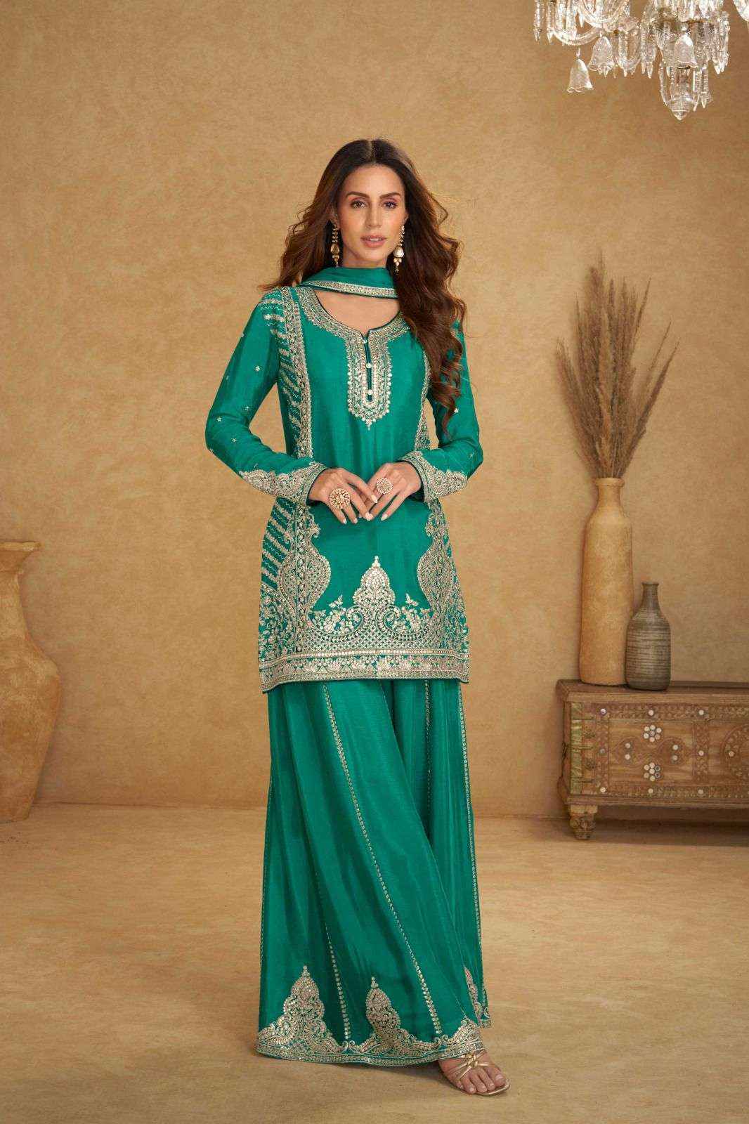 Gulkayra Designer Nirvi Readymade Chinon Dress 3 Pc Catalouge