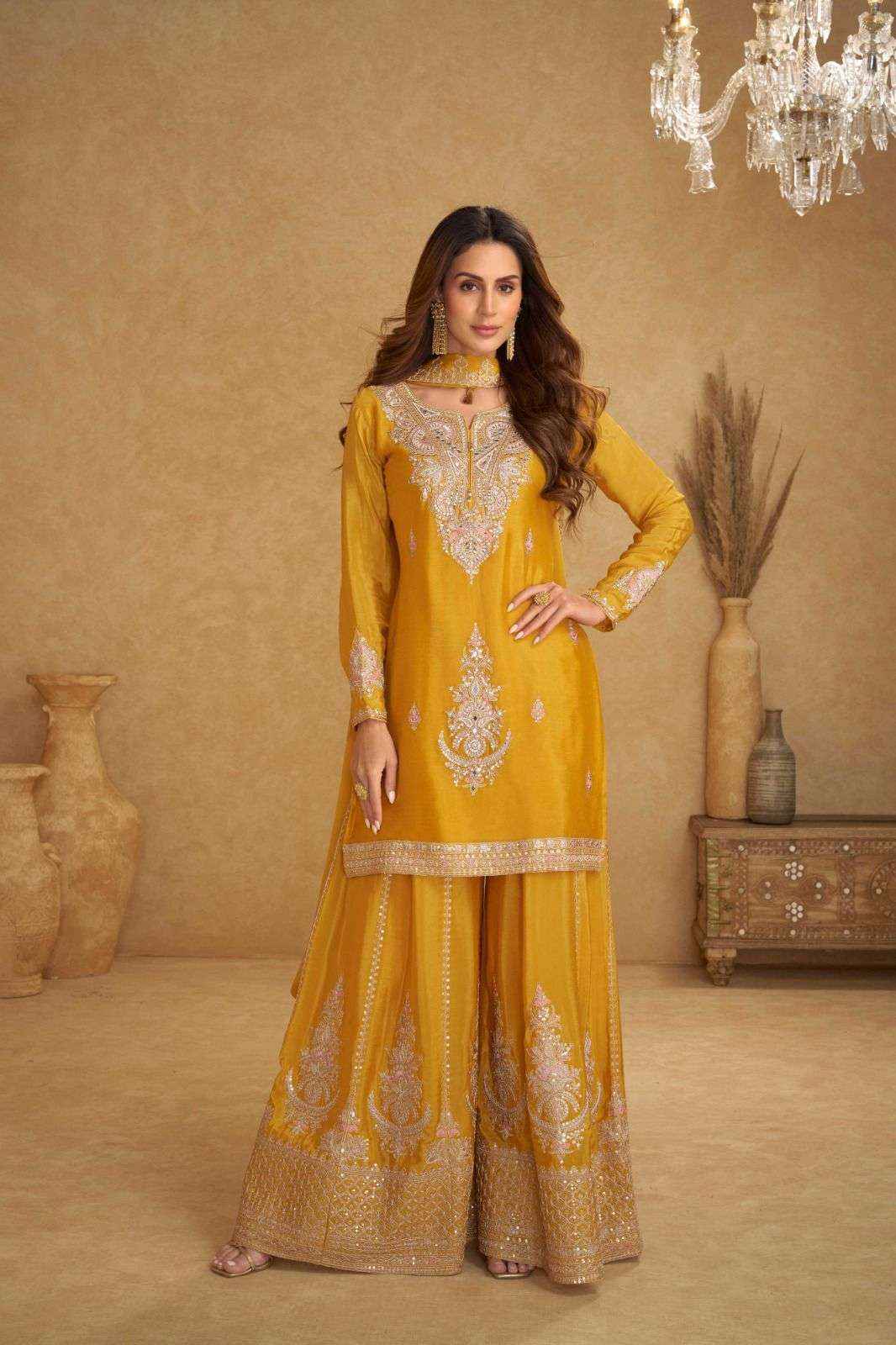 Gulkayra Designer Nirvi Readymade Chinon Dress 3 Pc Catalouge