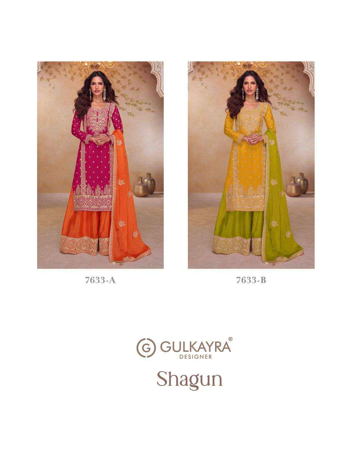 Gulkayra Designer Shagun Readymade Chinon Dress 2 Pc Catalouge