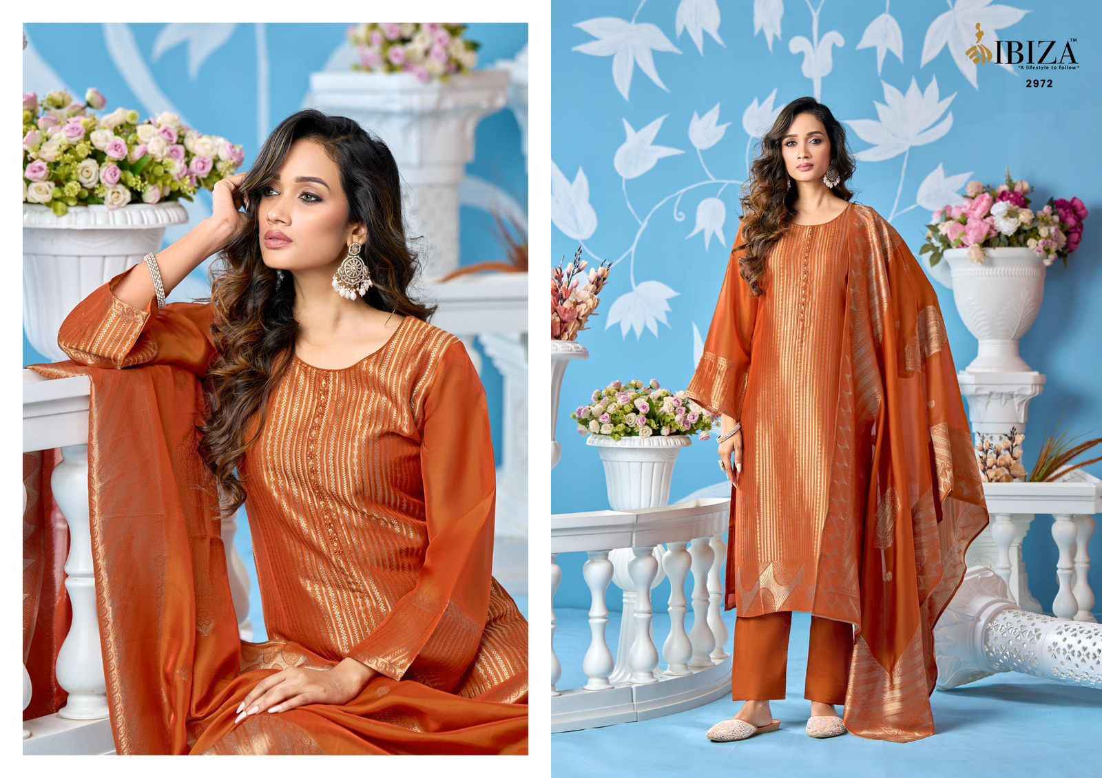 Ibiza Aghasi Banglory Silk Jacquard Dress Material 4 pcs Catalogue