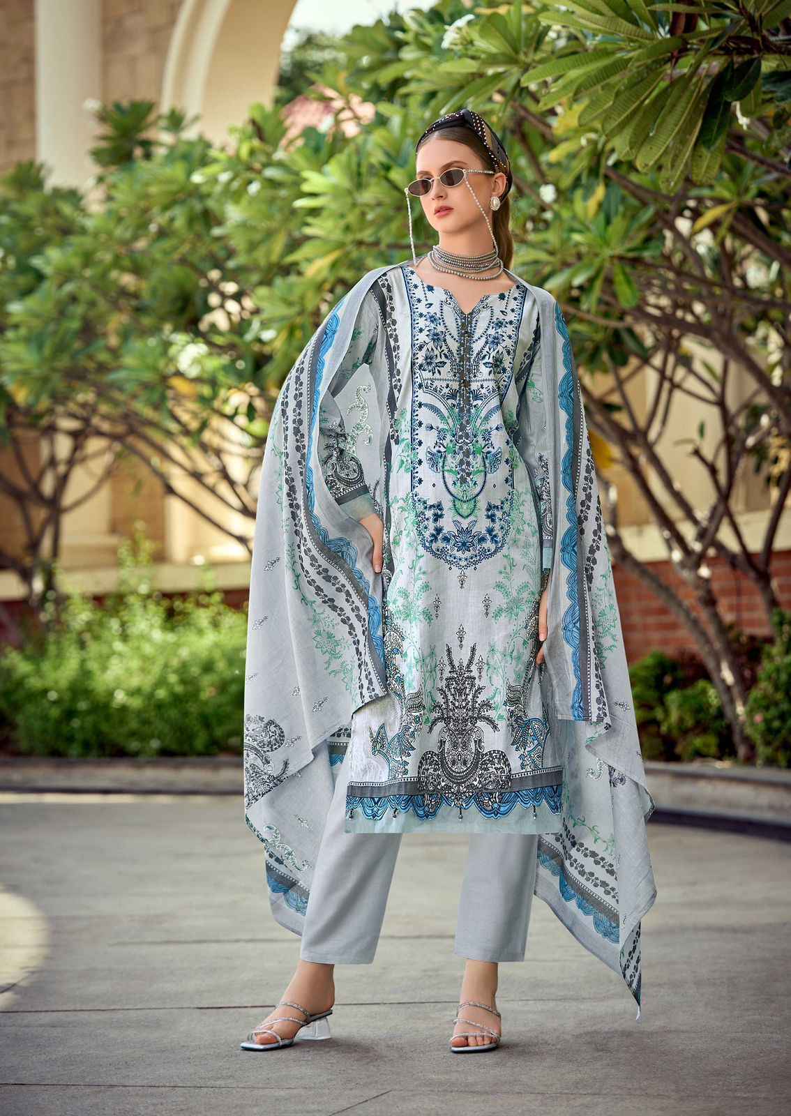 Ishaal Prints Gulmohar Combo Readymade Lawn Cotton Dress 10 Pc Catalouge