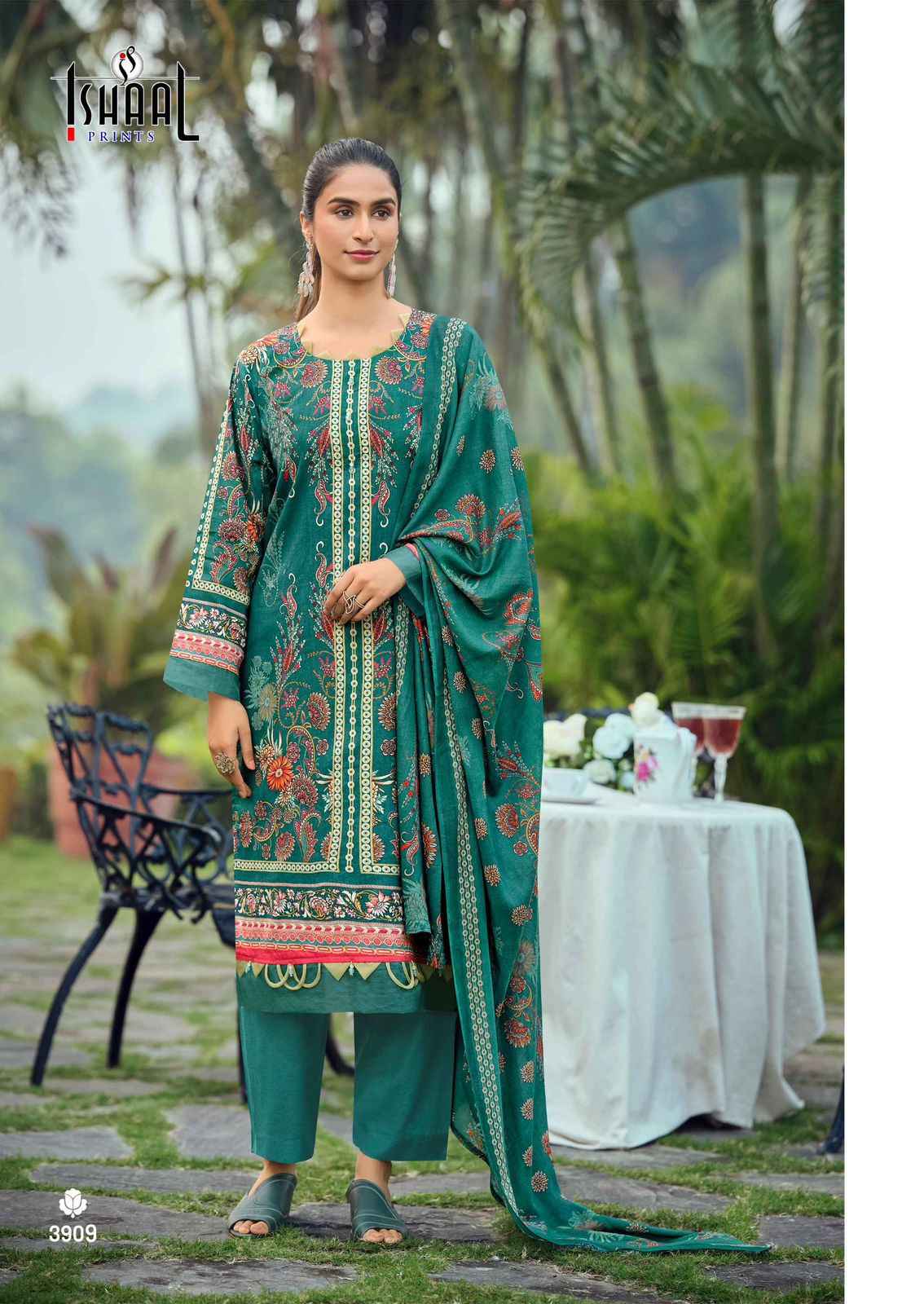 Ishaal Prints Gulmohar Vol 39 Lawn Cotton Dress Material 10 Pc Catalouge