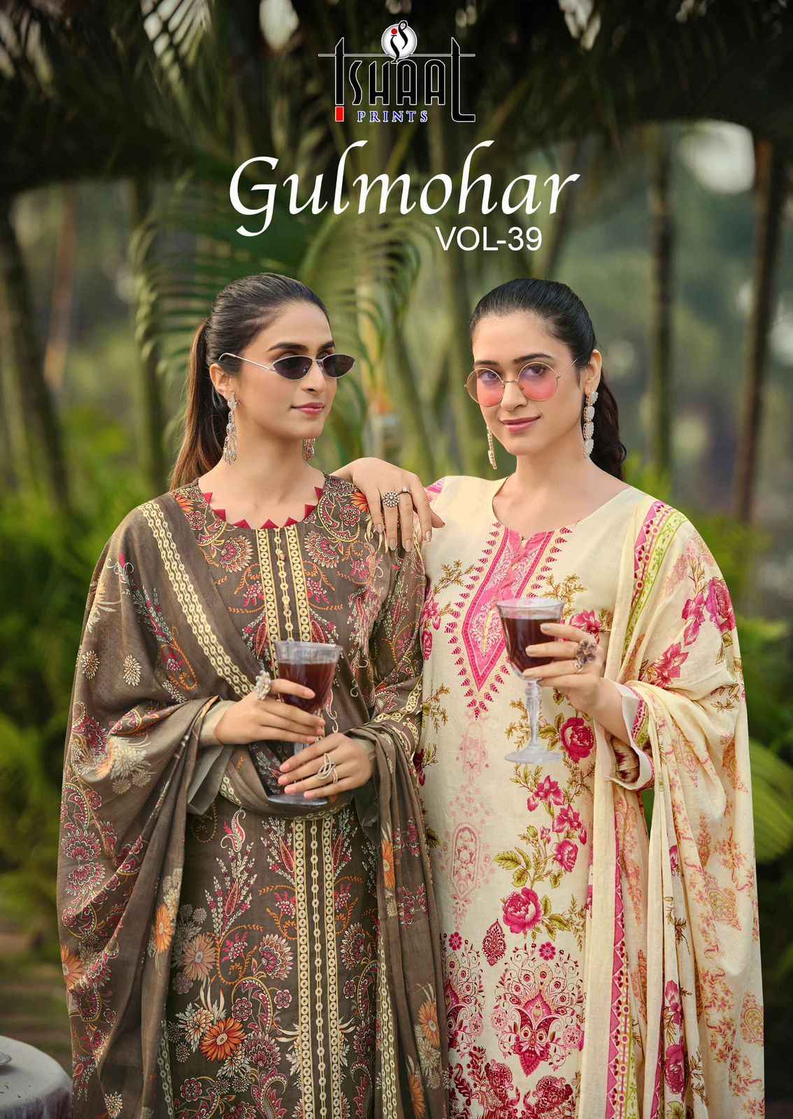 Ishaal Prints Gulmohar Vol 39 Lawn Cotton Dress Material 10 Pc Catalouge