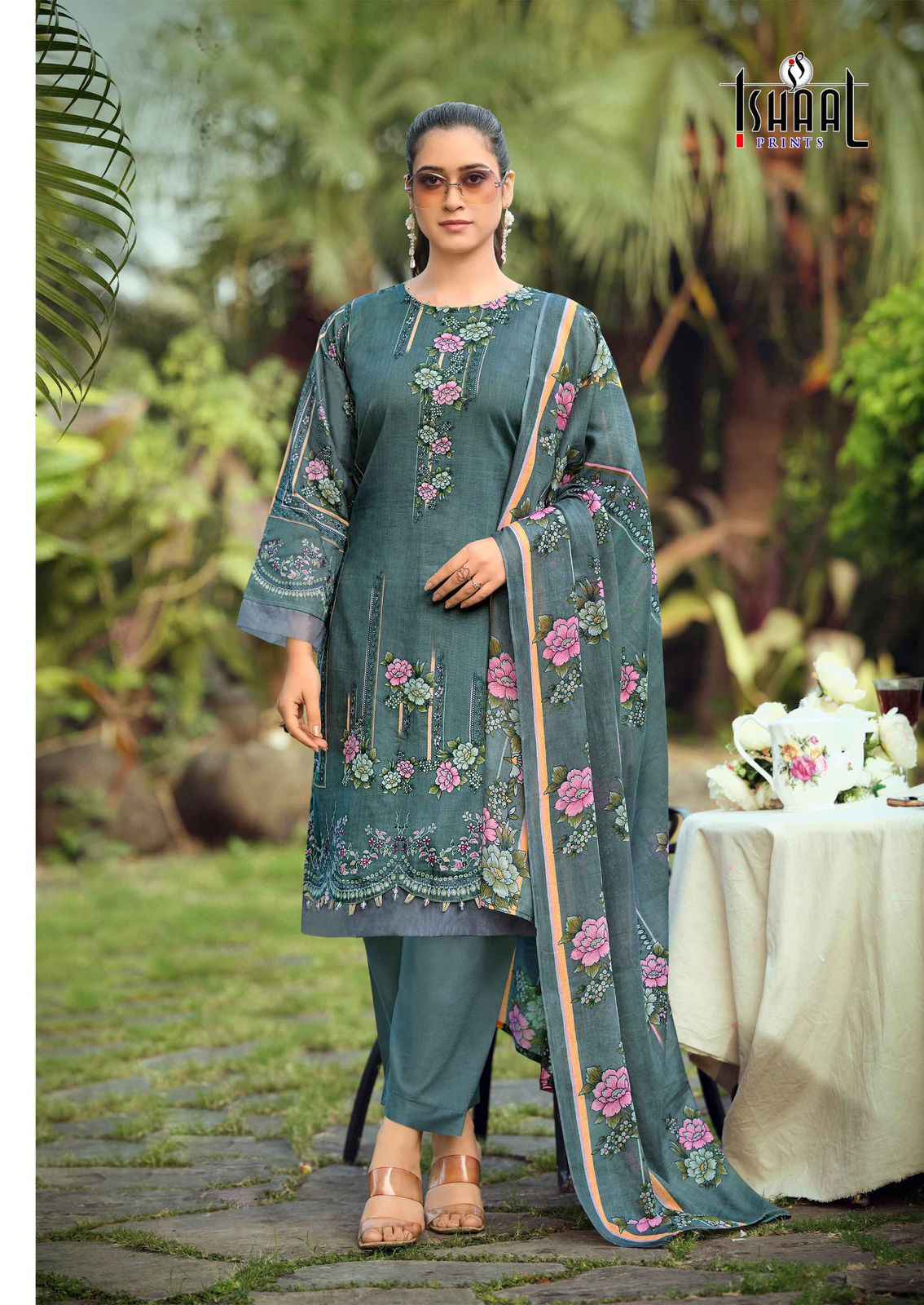 Ishaal Prints Gulmohar Vol 39 Lawn Cotton Dress Material 10 Pc Catalouge