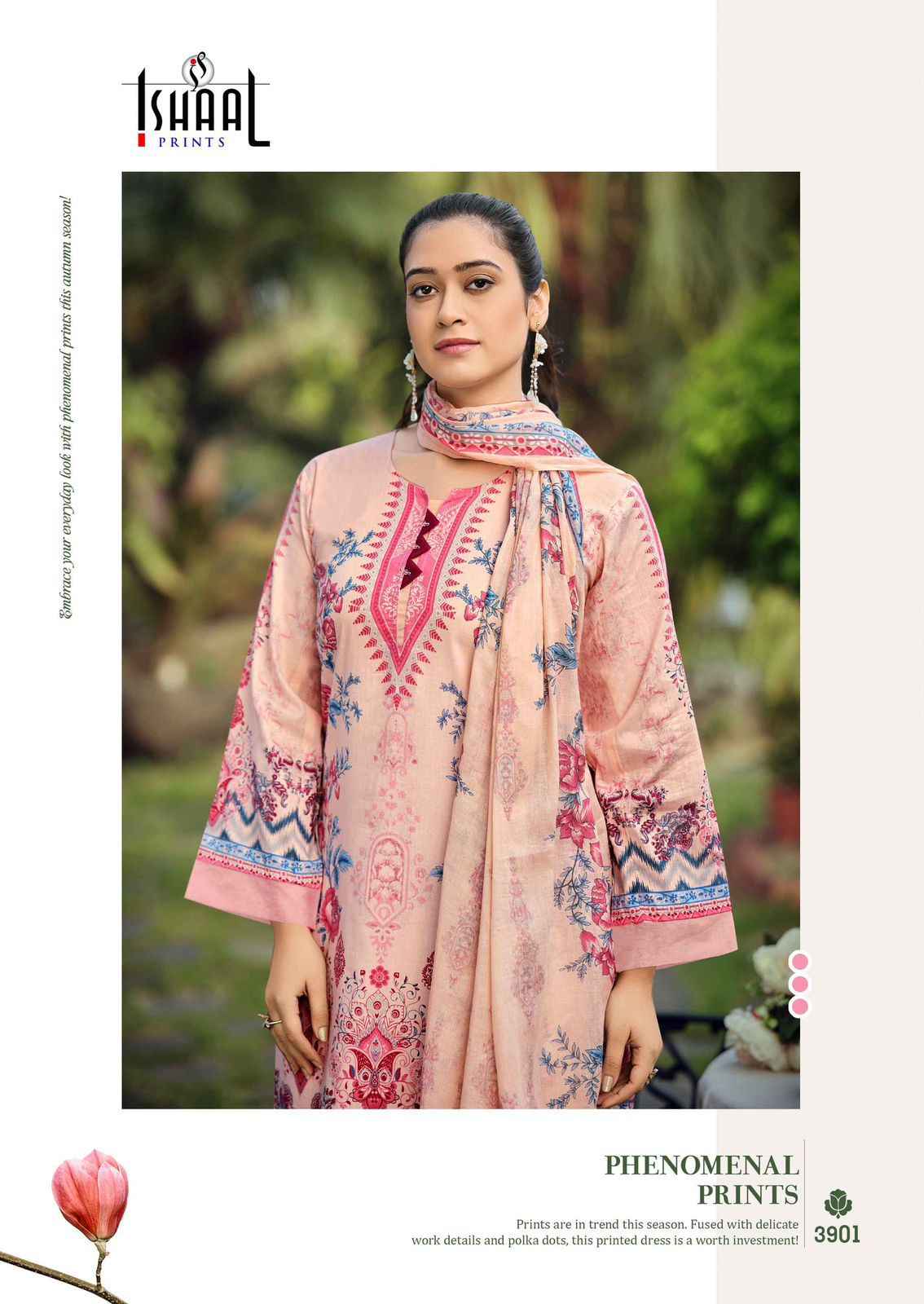 Ishaal Prints Gulmohar Vol 39 Lawn Cotton Dress Material 10 Pc Catalouge