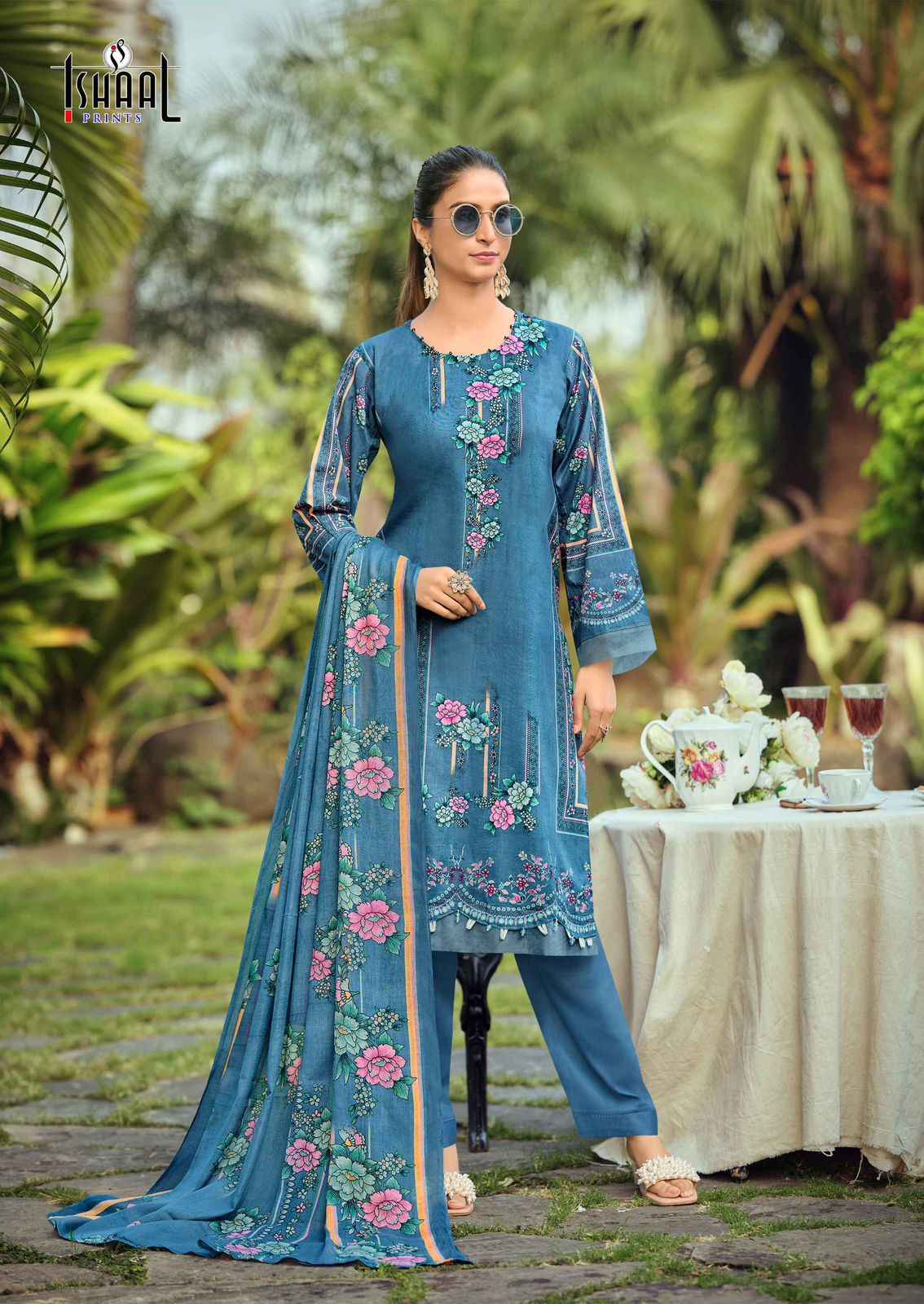 Ishaal Prints Gulmohar Vol 39 Lawn Cotton Dress Material 10 Pc Catalouge