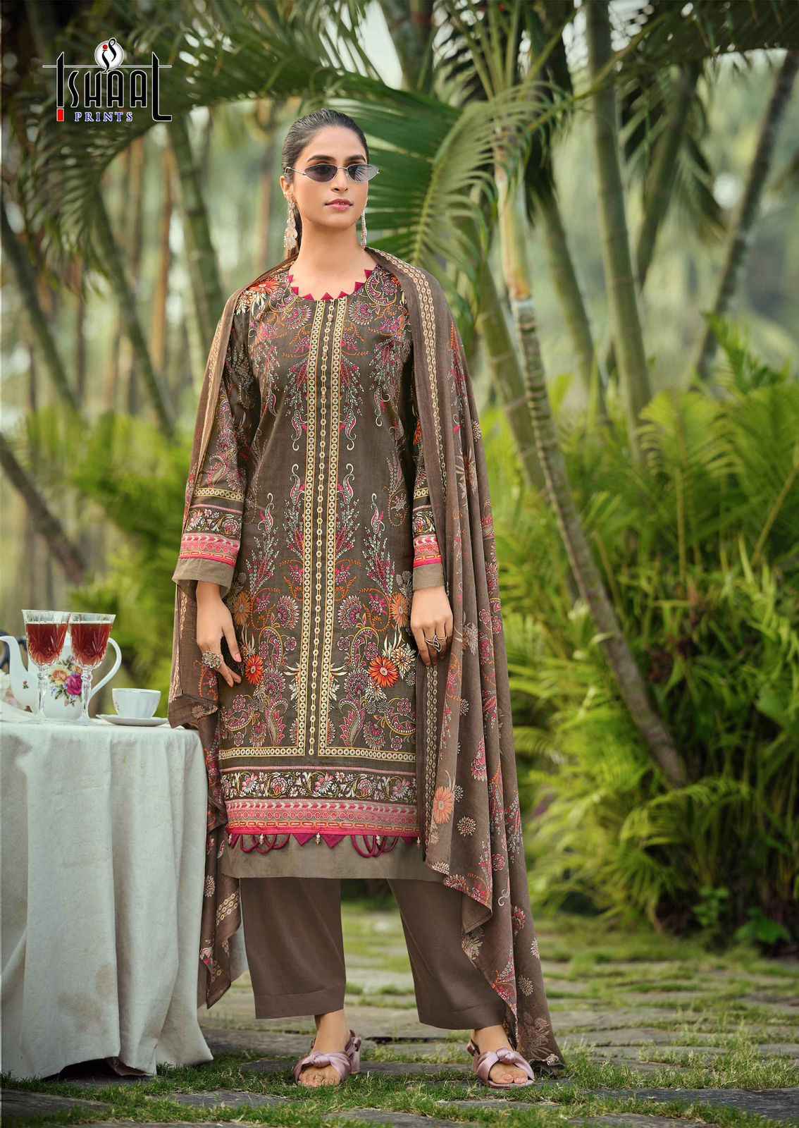 Ishaal Prints Gulmohar Vol 39 Lawn Cotton Dress Material 10 Pc Catalouge